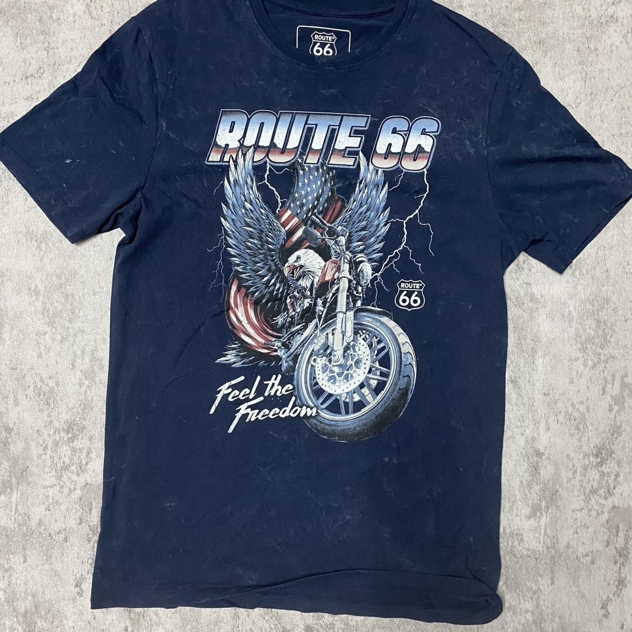 Route 66 Navy Route 66 graphic tee with eagle design Size US S / EU 44-46 / 1 - 1 Thumbnail