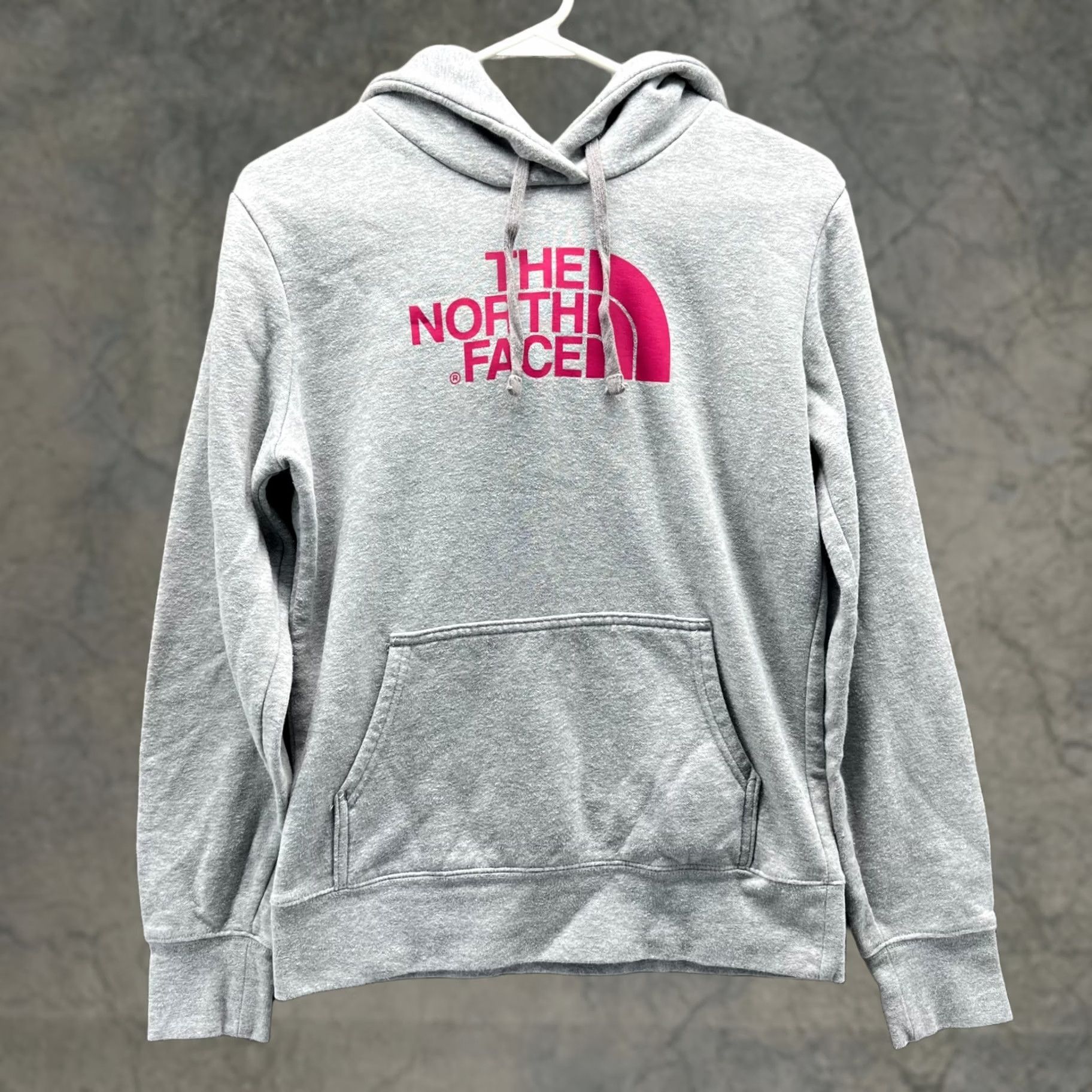 The North Face The North Face Hoodie Womens S White Women Grey Pink Spell Out Sweater Fleece Pullover Size S / US 4 / IT 40 - 1 Thumbnail