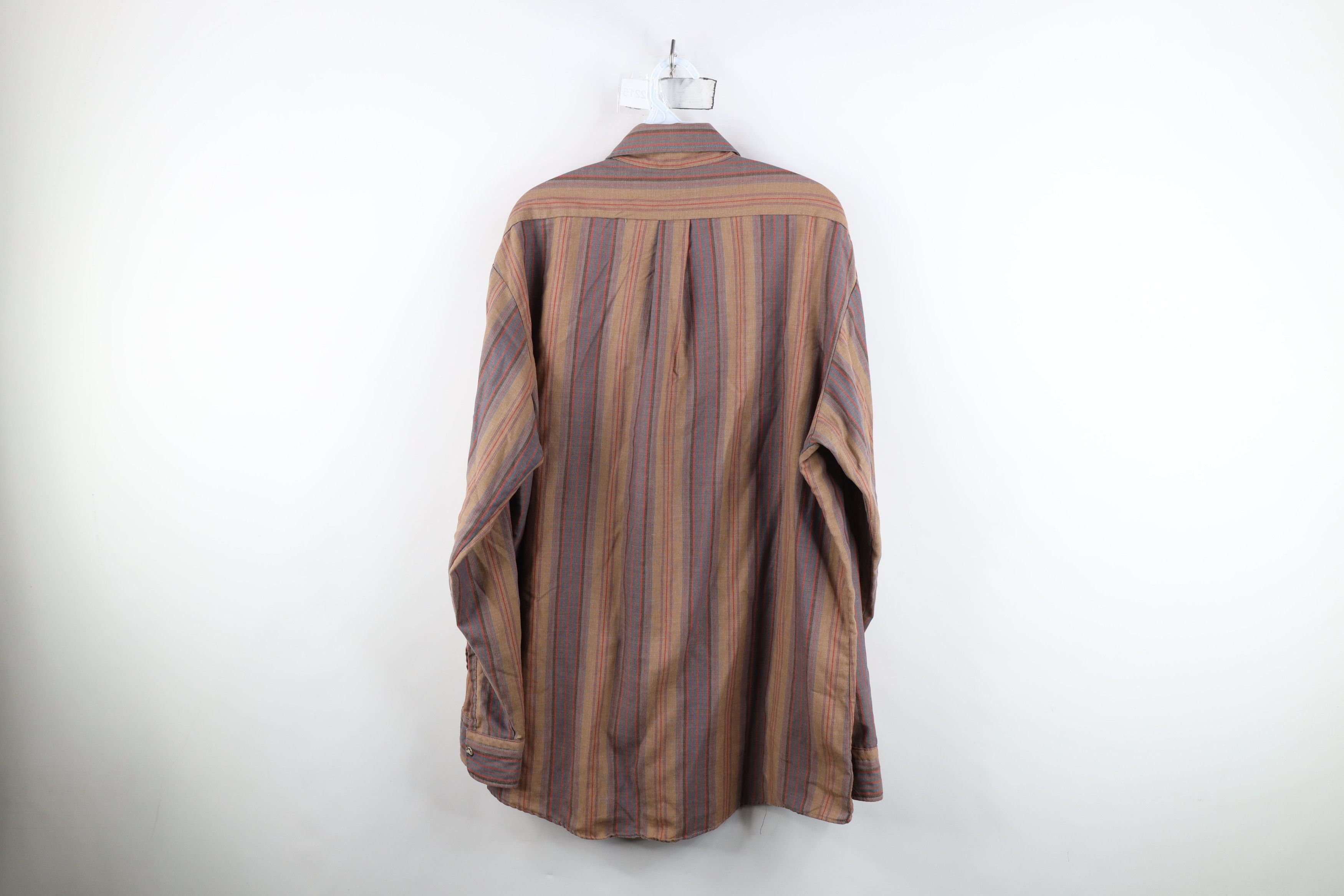 Vintage Vintage 90s Streetwear Striped Flannel Button Down Shirt Size US XL / EU 56 / 4 - 11 Thumbnail