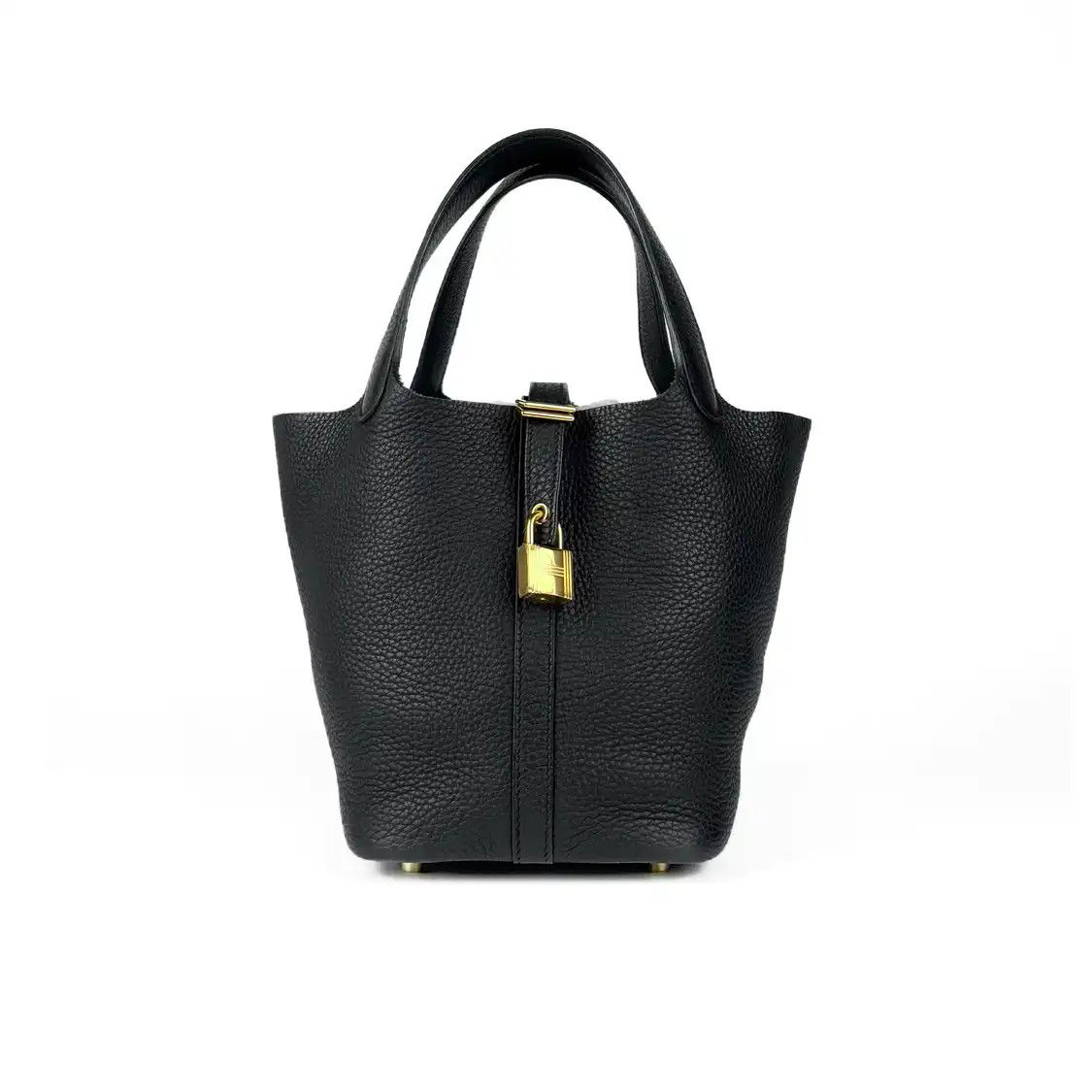 Hermes Hermes Picotin Lock black Clemence cowhide leather picotin handbag gold hardware Size ONE SIZE - 1 Thumbnail