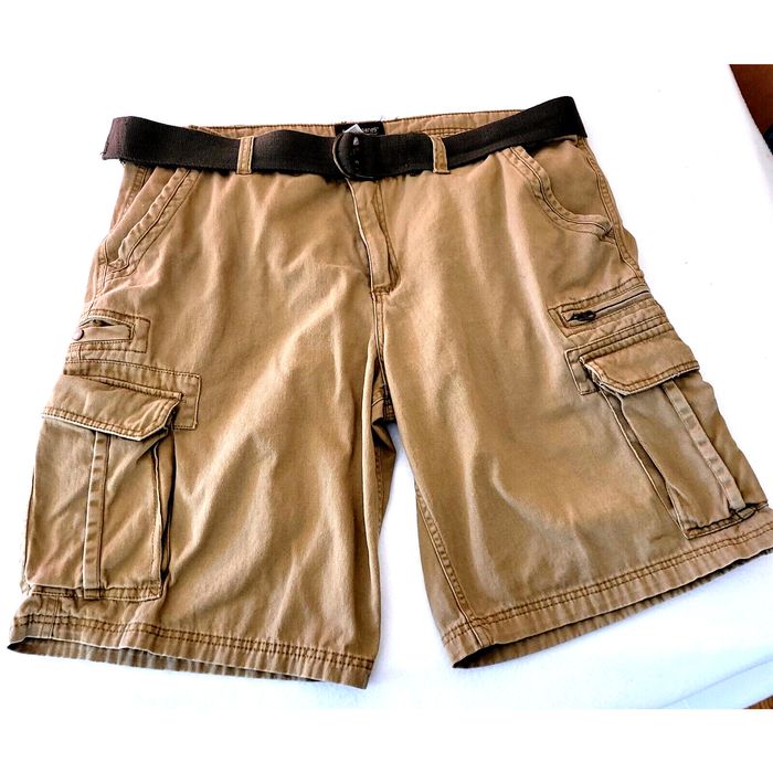 No Boundaries Y2K Baggy Wide Leg Denim Cargo Skater Shorts - Shorts