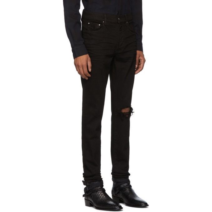 image of Amiri Black Broken Jean, Men's (Size 36)