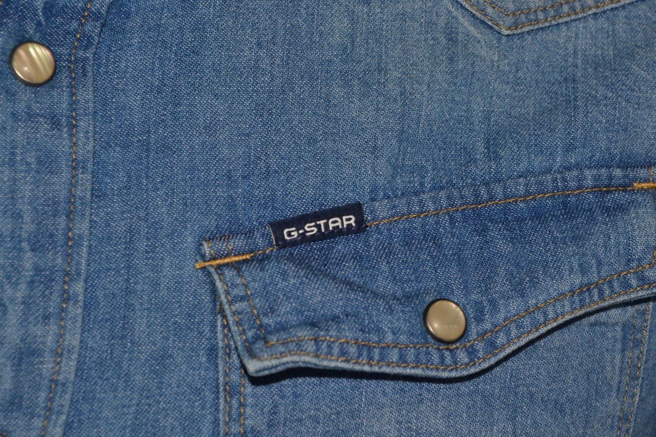 G-Star G-Star Raw Western Shirt Denim Blue Western Slim Fit Size S Size US S / EU 44-46 / 1 - 3 Thumbnail