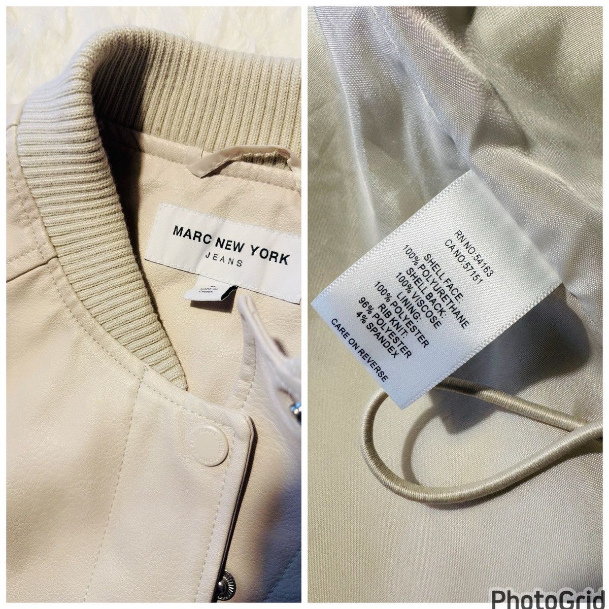 Jones New York Faux Leather Bomber Jacket Size M / US 6-8 / IT 42-44 - 8 Thumbnail