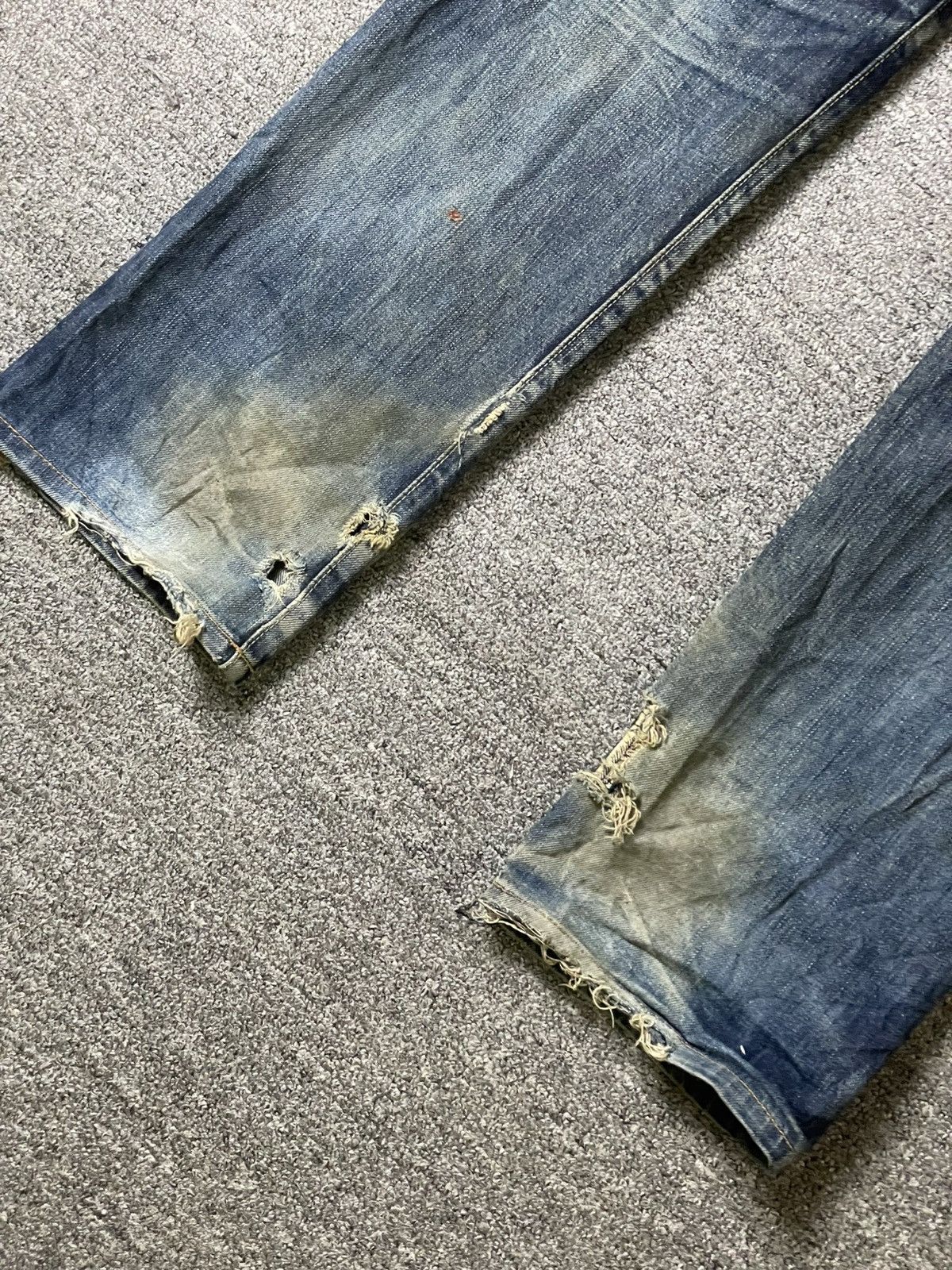 Japanese Brand × Vintage Vintage DUDE RANCH Distressed Denim Ripped Jeans (117) Size US 35 - 12 Thumbnail