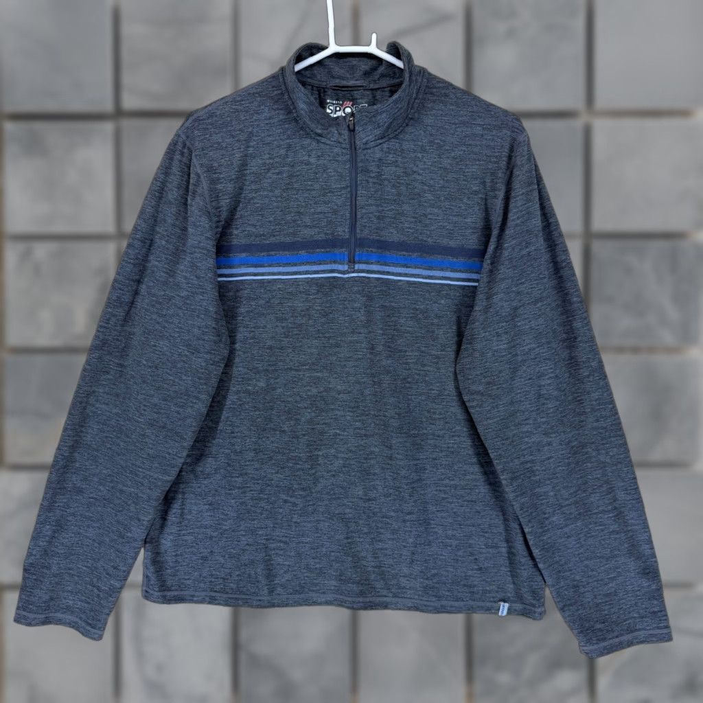 Marine Layer Weekend Sport Marine Layer Men's Quarter Zip Pullover Gray Heathered X-Large Size US XL / EU 56 / 4 - 1 Thumbnail