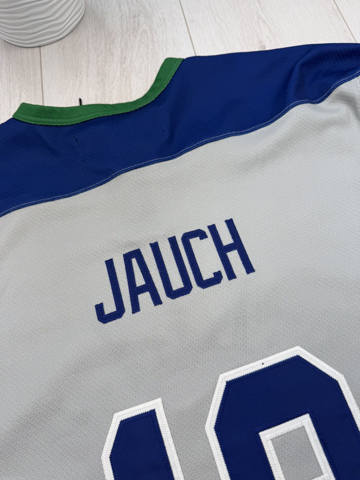 Other Vintage Hockey Jersey Ducks Finland Switzerland #18 Jauch Size US L / EU 52-54 / 3 - 13 Thumbnail