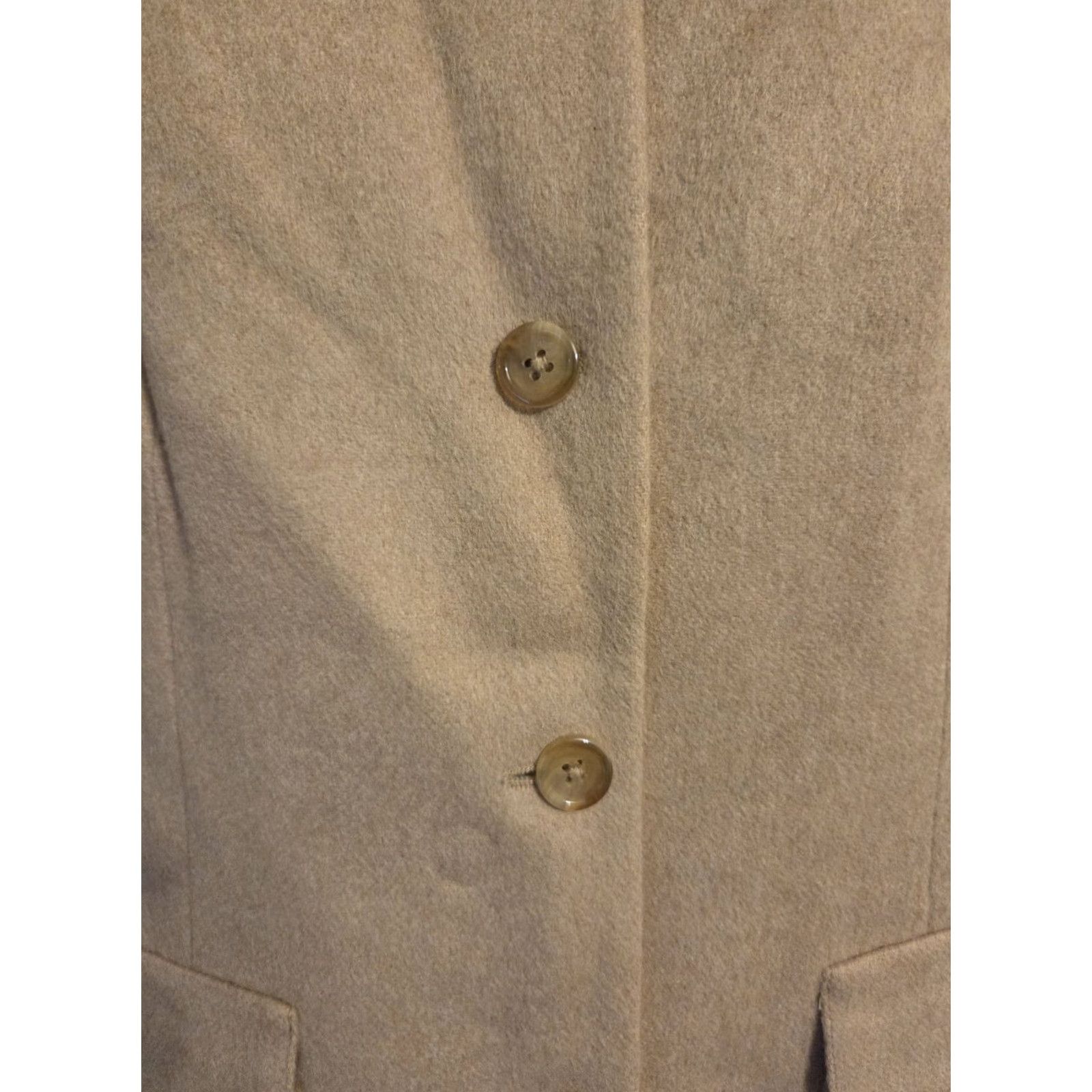 Talbots Talbots Women's Sz 10 Petite Camel Hair Button Down Jacket Pockets Jacket Size L / US 10 / IT 46 - 4 Thumbnail