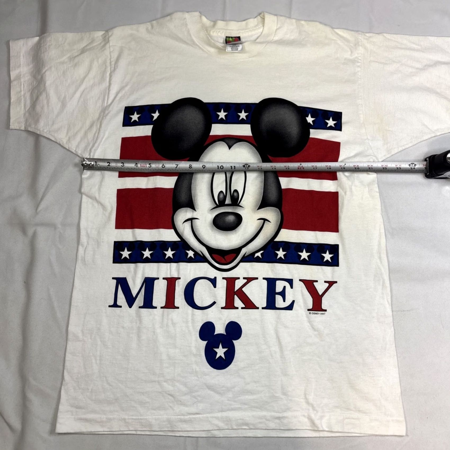Mickey Unlimited VINTAGE Mickey Unlimited USA TShirt Mickey Mouse Men XL White Cotton Short Sleeve Crew Neck Graphic Print USA Theme Size US XL / EU 56 / 4 - 4 Thumbnail