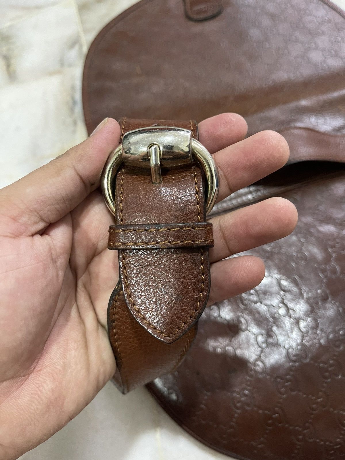 Gucci Vintage Gucci Monogram Leather Shoulder Bag Size ONE SIZE - 8 Thumbnail