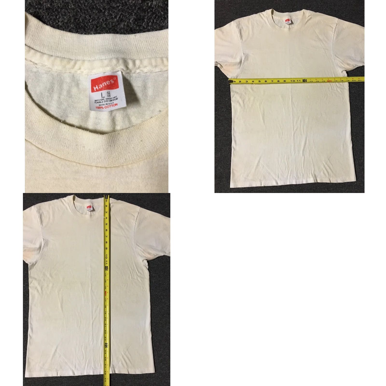 Hanes Vtg 80s Hanes Faded Distress Shirt M L USA Grunge Biker Punk Skate Surf PE 90s Size US M / EU 48-50 / 2 - 8 Thumbnail