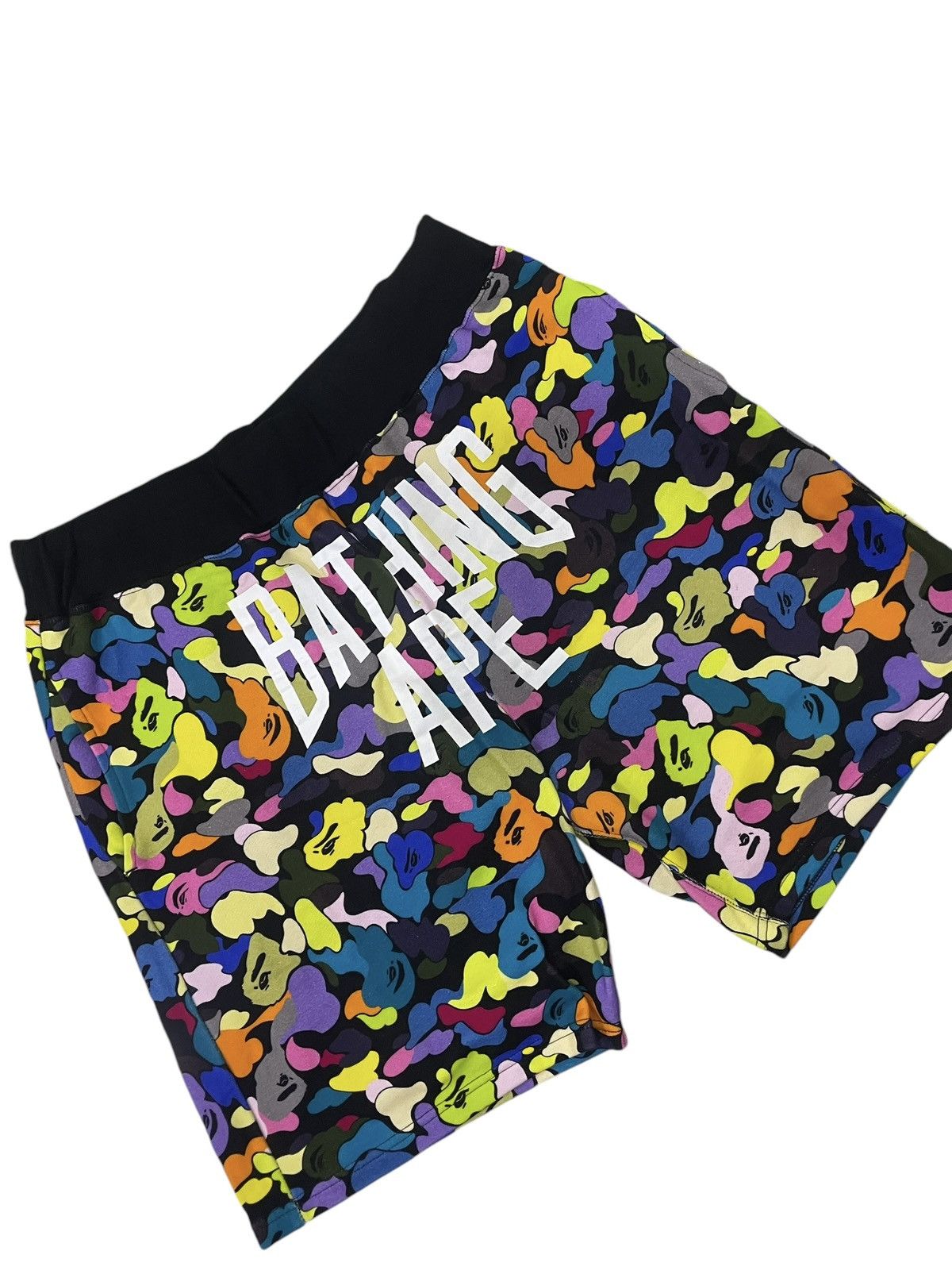 Bape Multi Camo NYC Logo Sweat Shorts Size US 37 - 3 Thumbnail