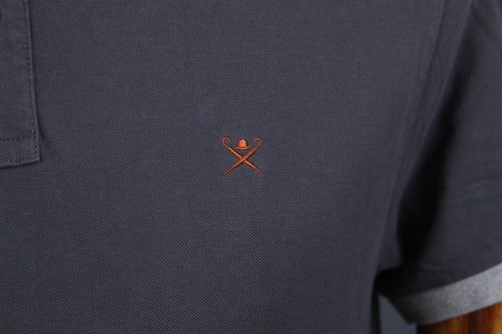 Designer Hackett London Gray Cotton Collared Polo Shirt Size M Size US M / EU 48-50 / 2 - 5 Thumbnail