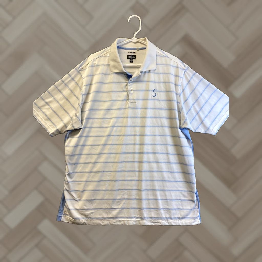 Adidas Adidas Polo Shirt Mens XL White Short Sleeve Golf Outdoor Casual Adult /97-28 Size US XL / EU 56 / 4 - 1 Thumbnail