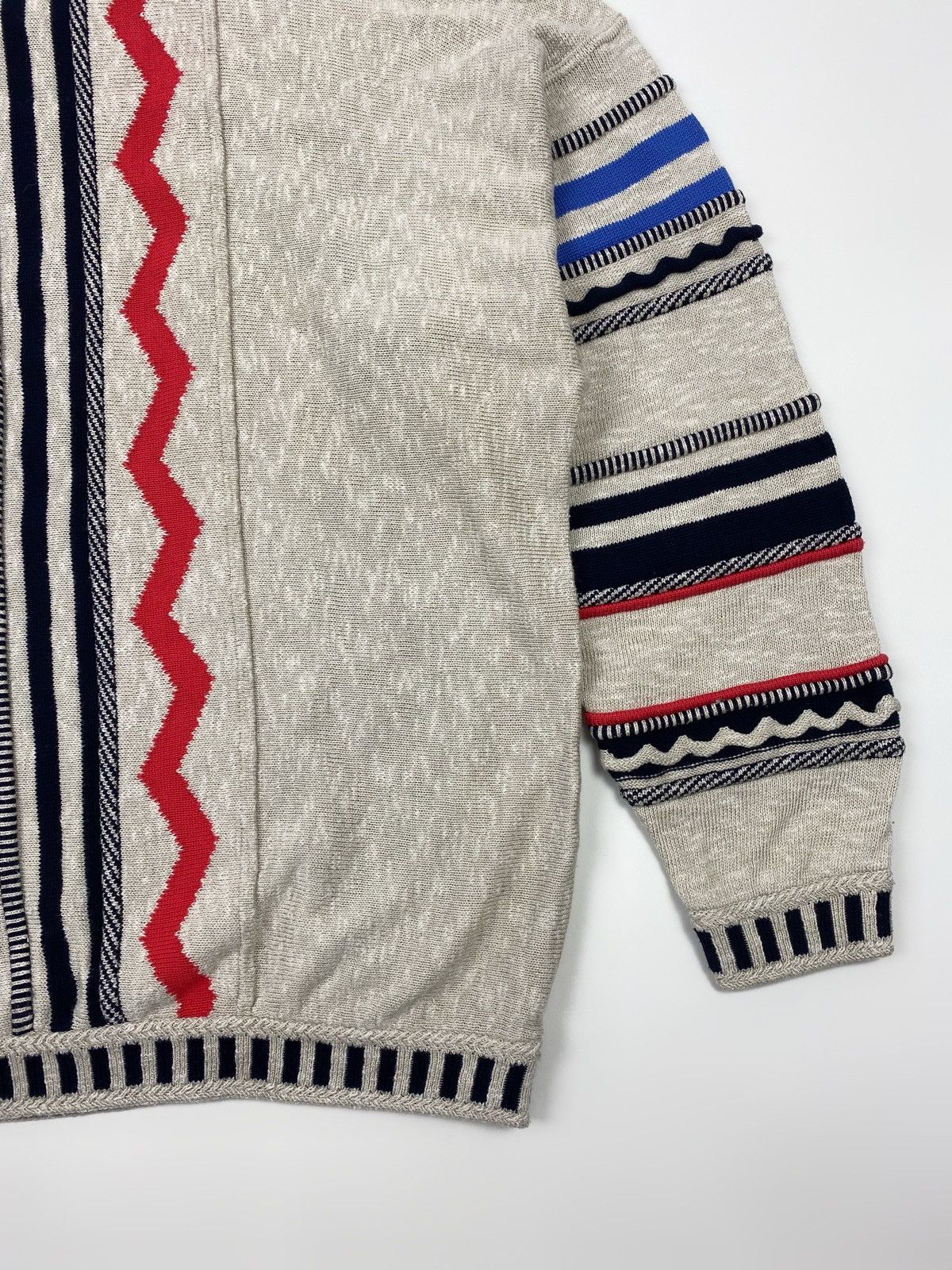 Carlo Colucci 1990’s Vintage Carlo Colucci Coloured 3D Cable Knit Sweater Size US XL / EU 56 / 4 - 11 Thumbnail