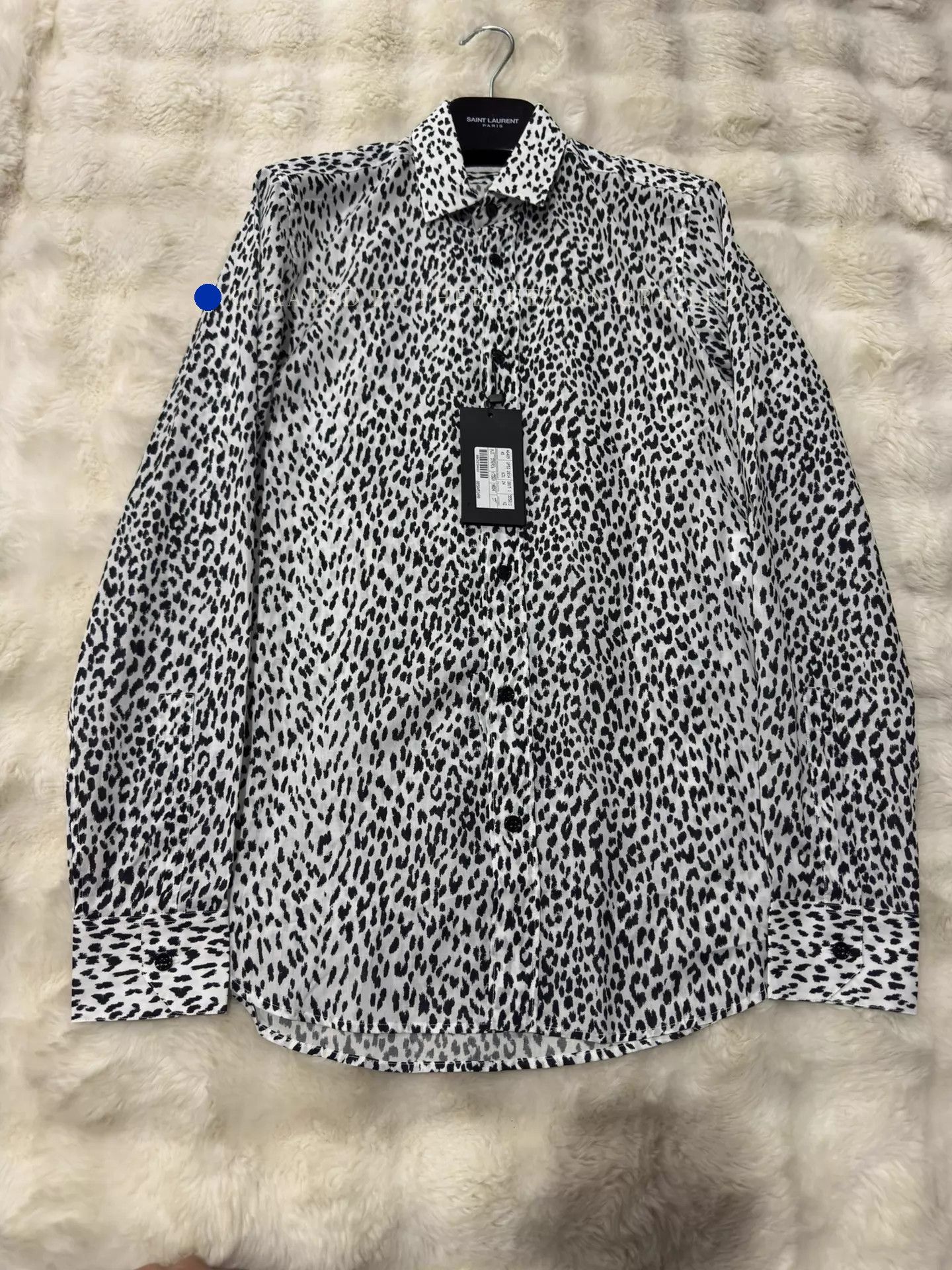 Saint Laurent Paris White Leopard Print Button-Up Shirt Size US XS / EU 42 / 0 - 1 Thumbnail