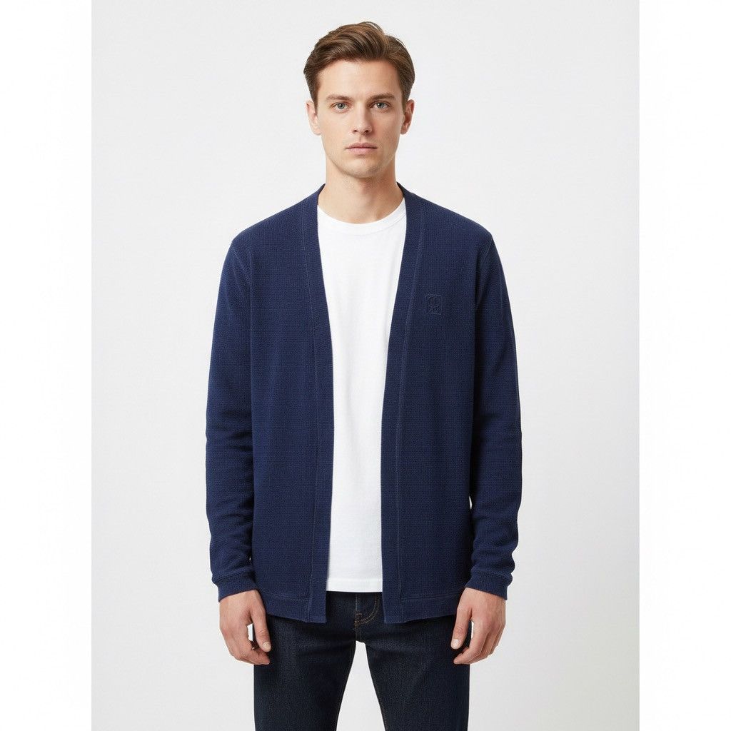 Sophnet. ‼️LAST DROP‼️1MW by SOPHNET. x GU indigo-dyed knit Cardigan Size US L / EU 52-54 / 3 - 1 Thumbnail
