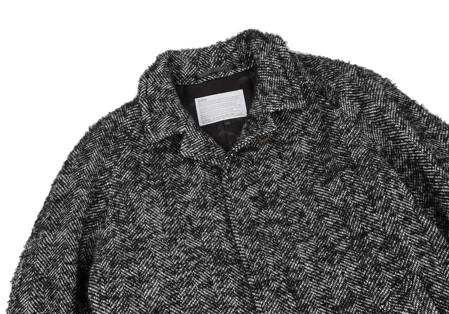 Kolor Mohair Blend Loop T Coat in Black Gray 1 Size US S / EU 44-46 / 1 - 2 Thumbnail