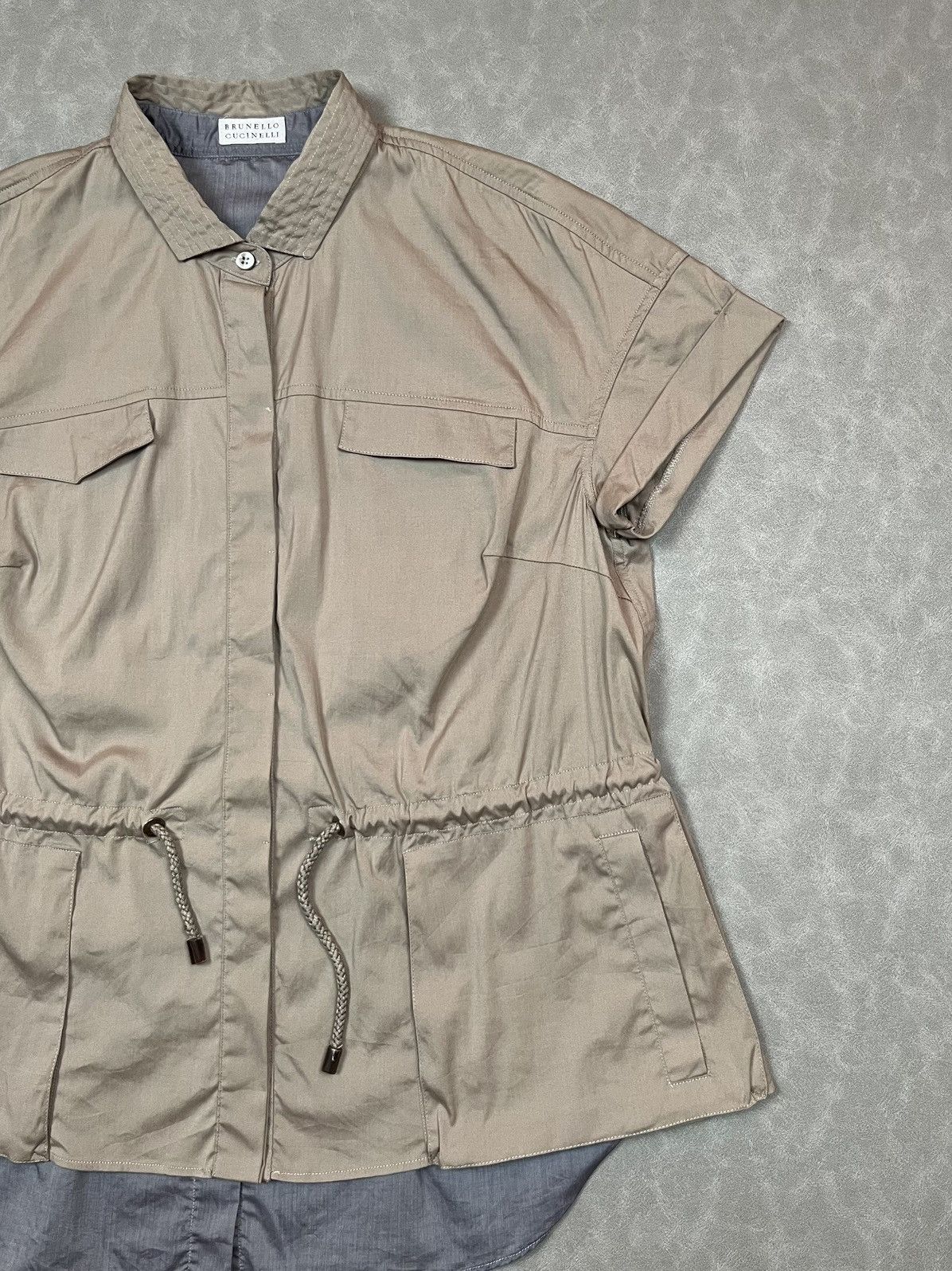 Brunello Cucinelli Brunello Cucinelli hybrid button up Size S / US 4 / IT 40 - 4 Thumbnail