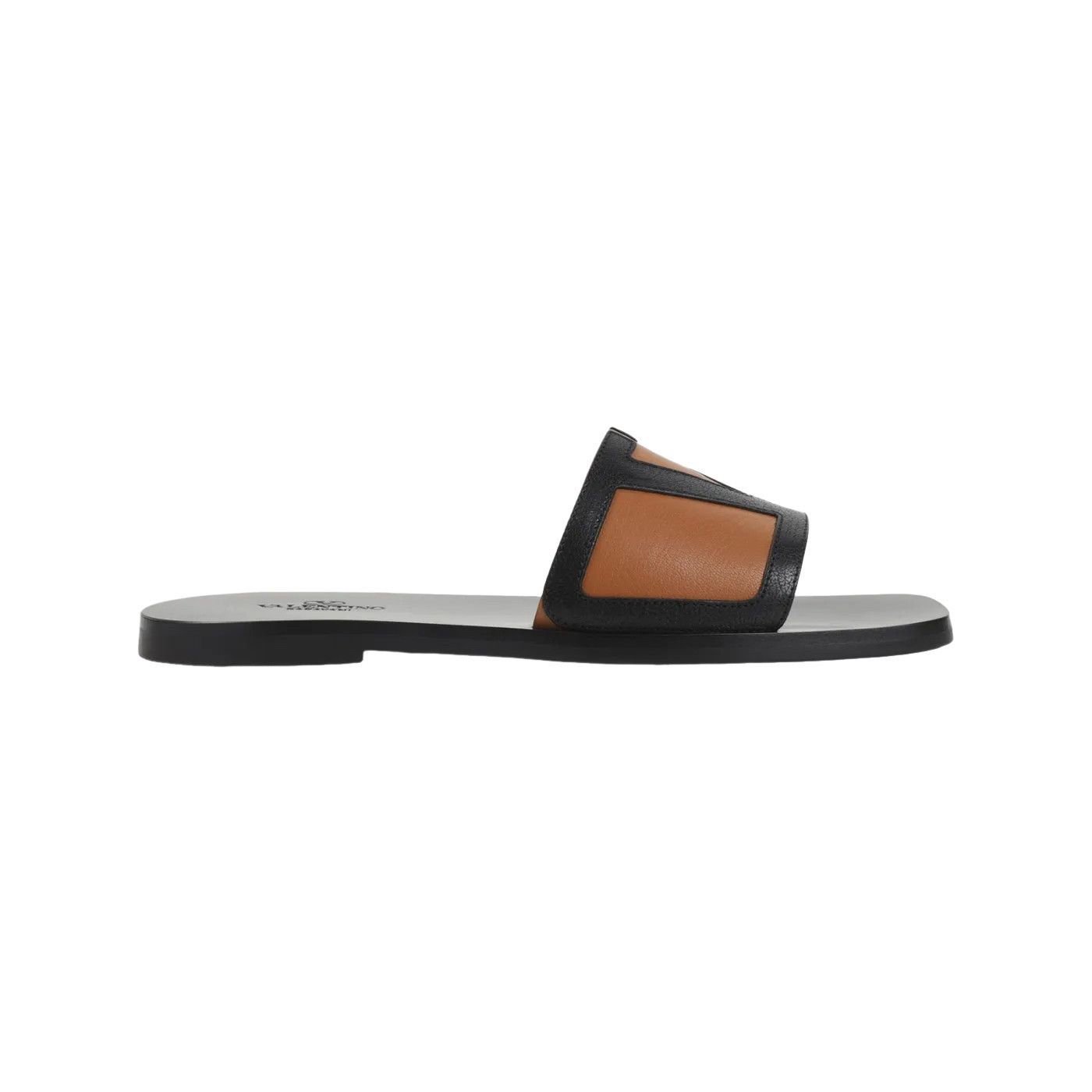 VALENTINO GARAVANI Viva Superstar Brown/Black Slide Sandals