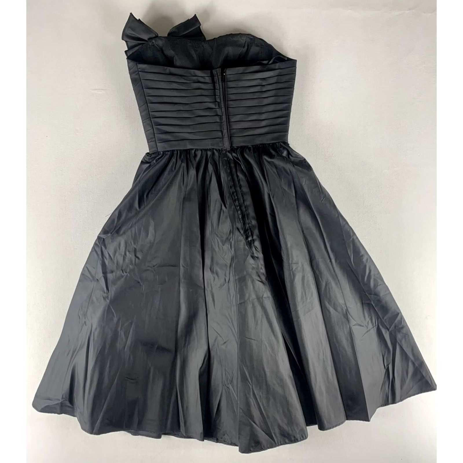 Lee MARI LEE MADELINE GARDNER PROM DRESS WOMENS SIZE 2 POLYESTER SLEEVELESS COCKTAIL A-Line Knee Length Black Dress Size XS / US 0-2 / IT 36-38 - 7 Thumbnail