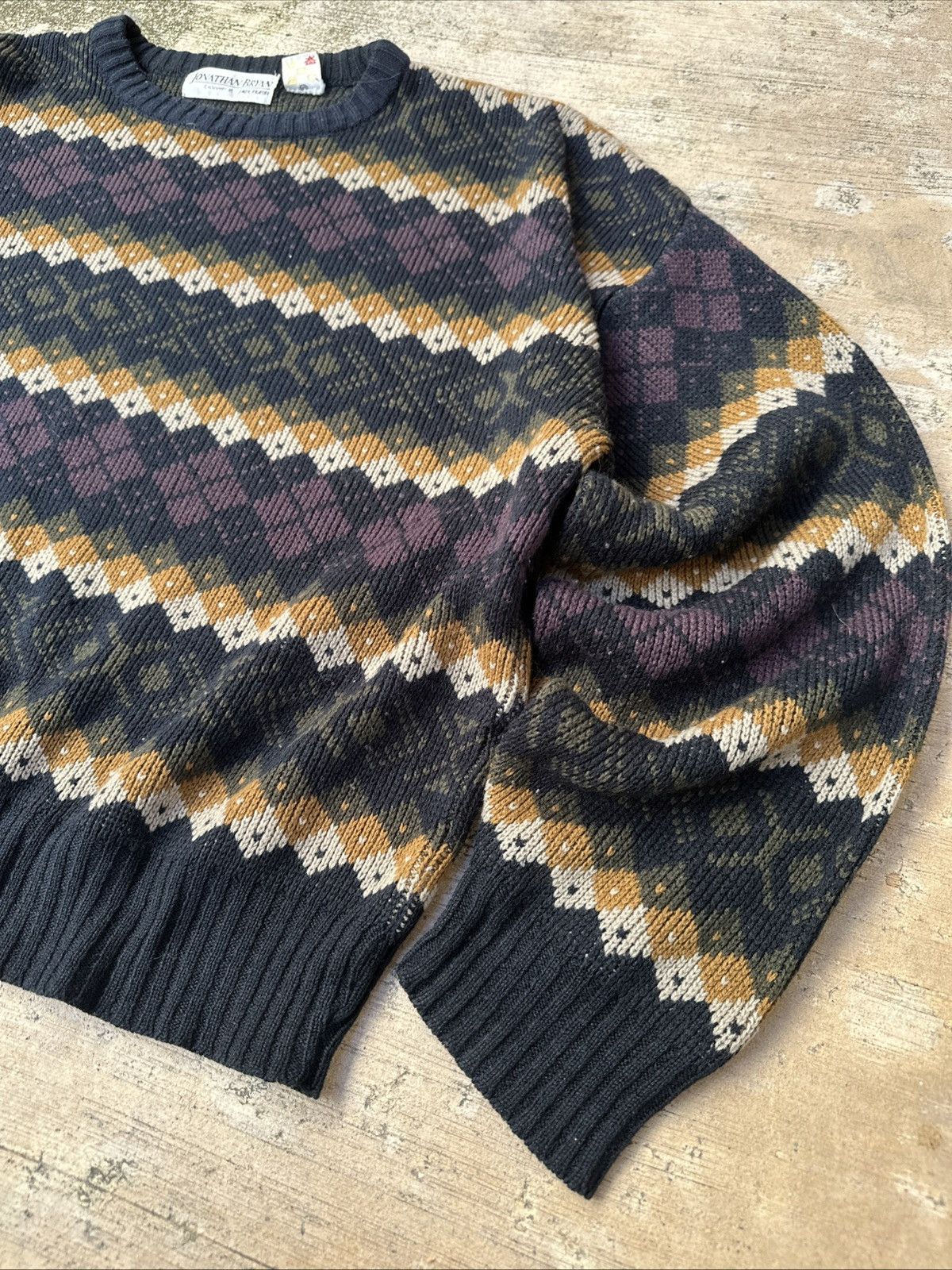 Other Vintage 90s Checkered Jonathan Bryan Knitwear Sweater Xl Size US XL / EU 56 / 4 - 3 Thumbnail
