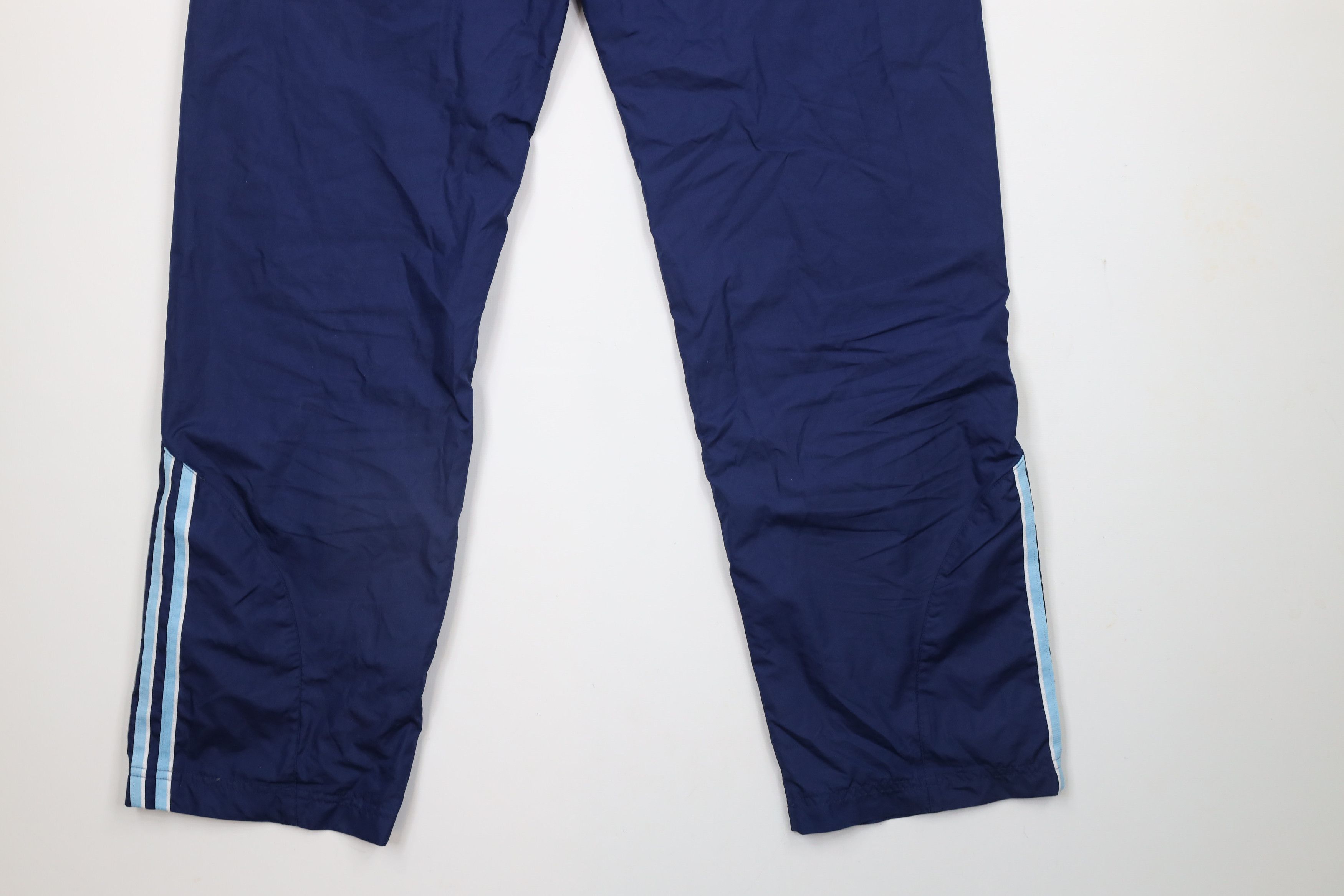 Adidas × Vintage Vintage Y2K 2003 Adidas Lined Flared Wide Leg Pants Blue Size 33" - 10 Thumbnail