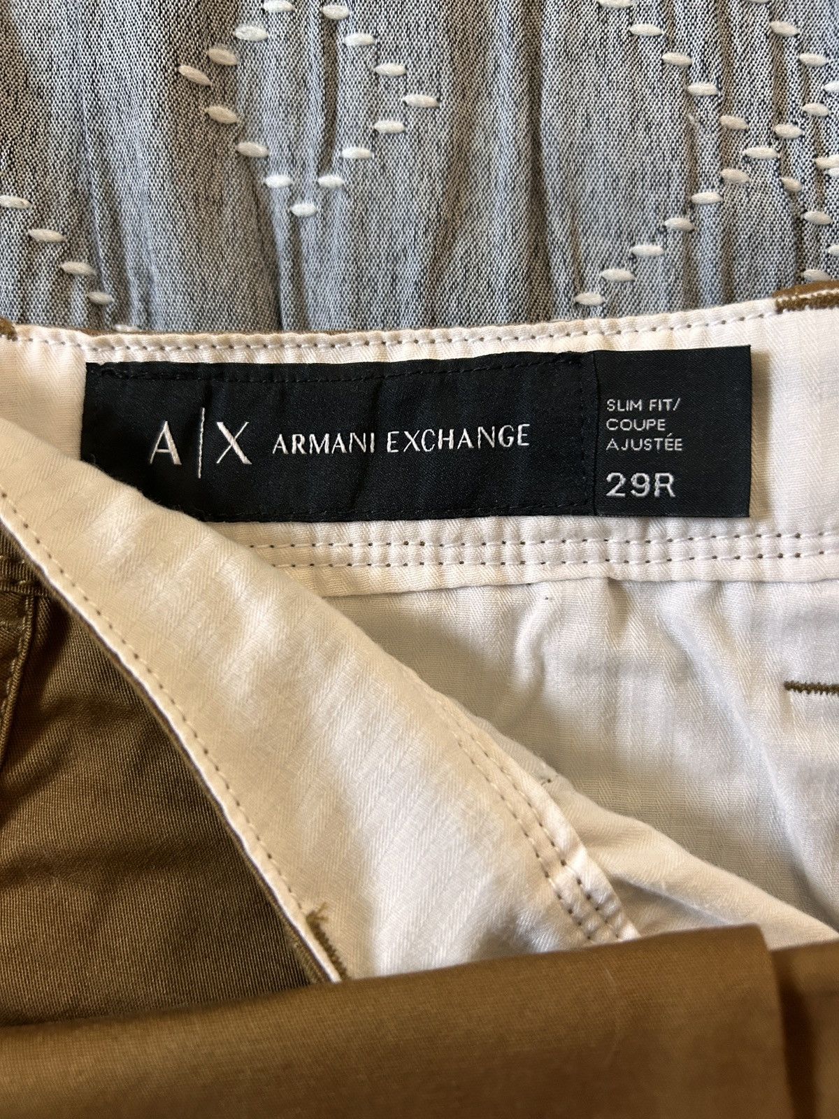 Armani Exchange Armani Exchange Men's Pants Size 29R Slim Fit Khaki Size US 29 - 3 Thumbnail