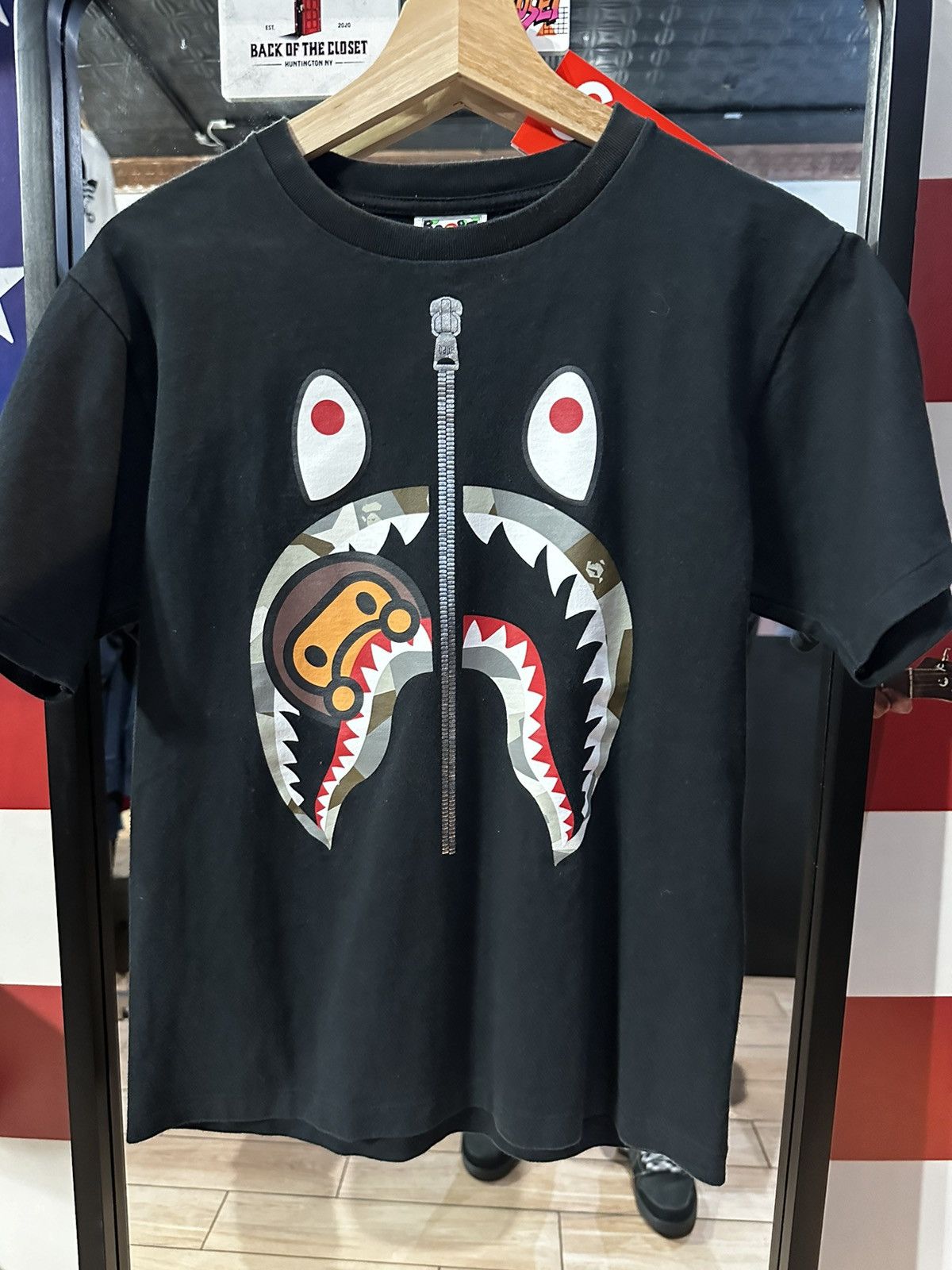 image of Bape Shark in Black, Men's (Size Small)