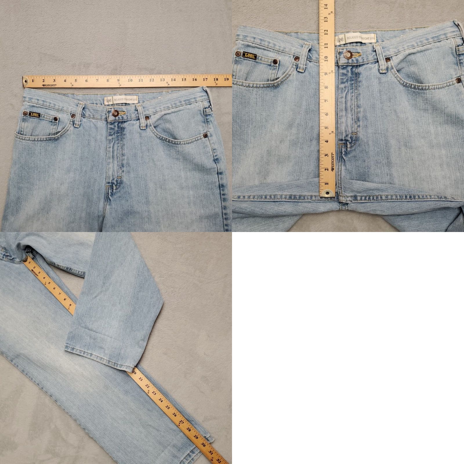 Lee VINTAGE Lee Jeans Mens 34x30 Blue Denim Relaxed Loose Casual Baggy Y2K Jeans Mens Blues Denim 34 30 Baggy Relaxed Size US 34 / EU 50 - 9 Thumbnail