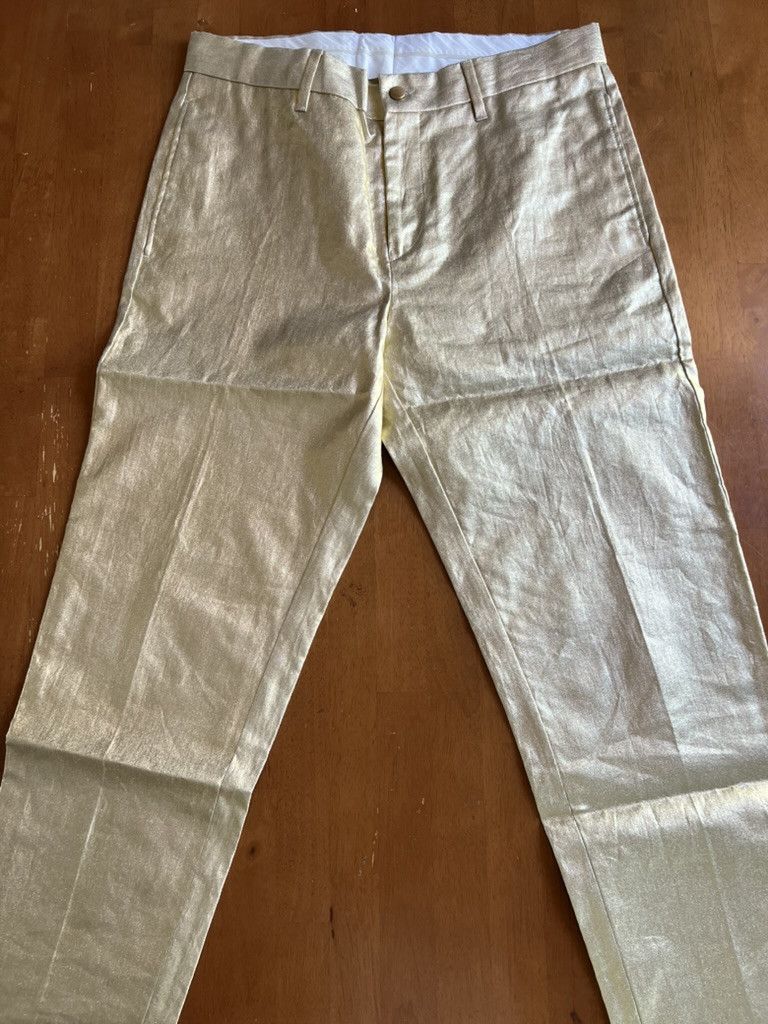 Acne Studios metallic gold trousers - 2010s Acne Studios Size 48R - 1 Thumbnail