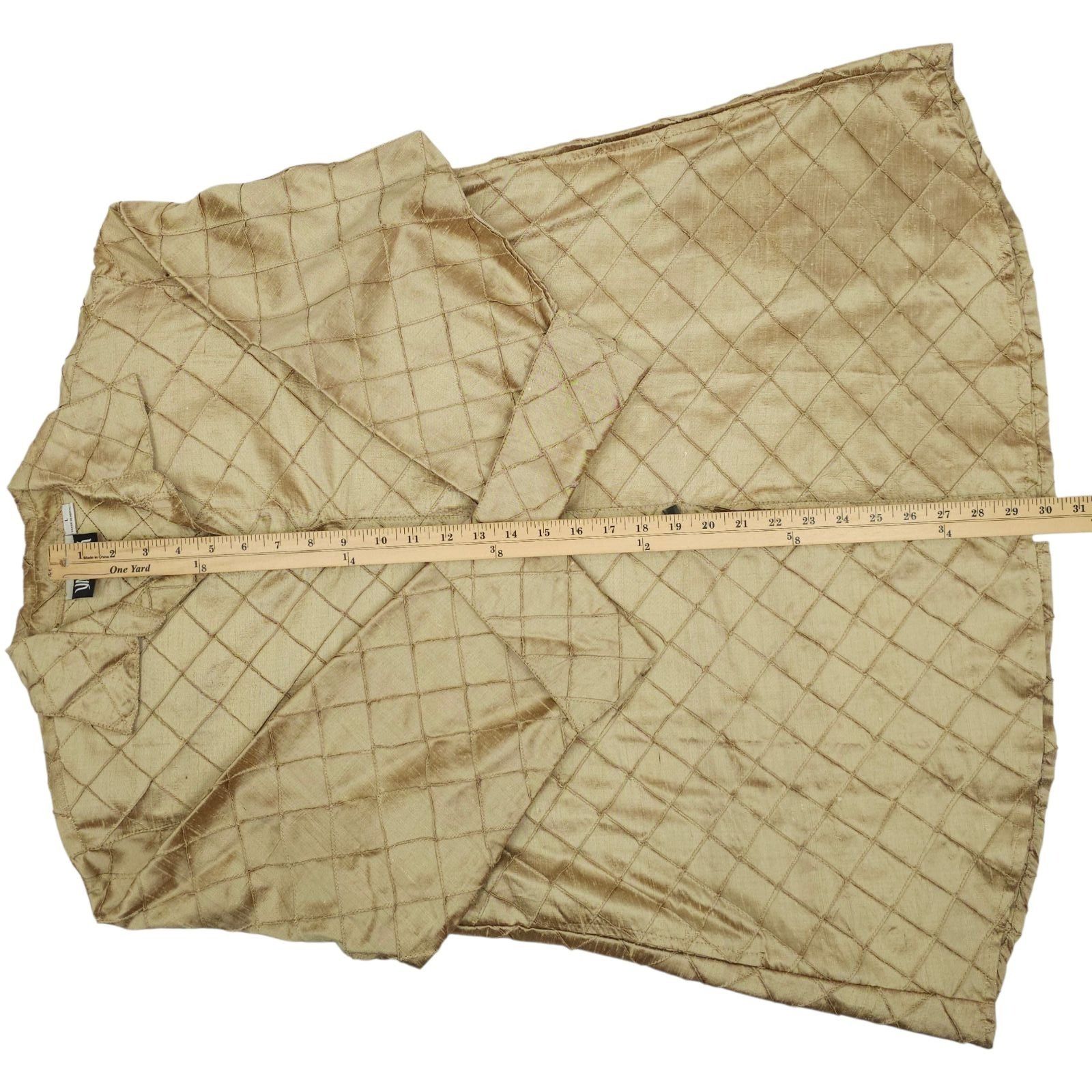 Other Yak Magik Jacket L Gold Metallic Vtg Diamond Pintuck Quilted Size L / US 10 / IT 46 - 5 Thumbnail