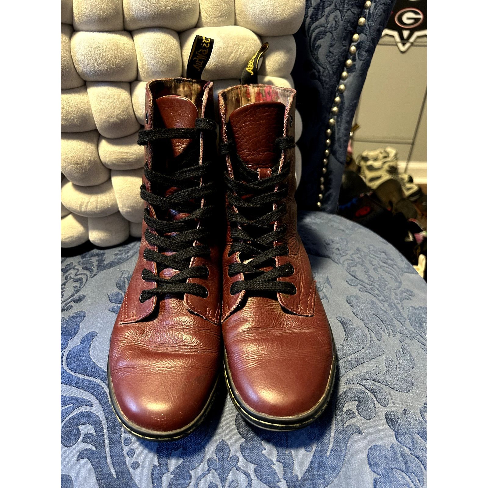 Dr. Martens Dr Martens Oxblood Stratford with Floral Boots size 7/EU 38 Size US 7 / IT 37 - 3 Thumbnail