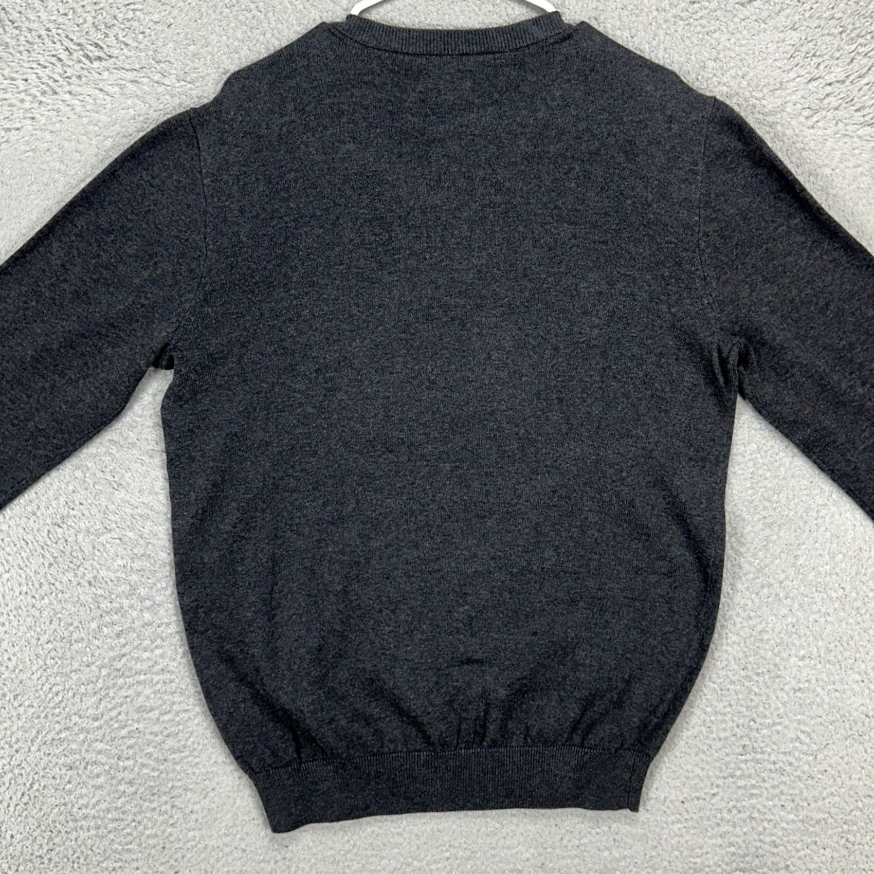 Chaps Chaps Pullover Sweater Mens M V-Neck Long Sleeve Logo Comfort Knit Solid Gray Casual Outdoor Walking Clothing Mens Size US M / EU 48-50 / 2 - 3 Thumbnail