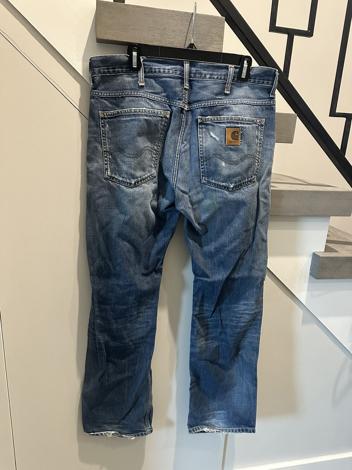 Carhartt Distressed Blue Denim Carhartt Jeans Size US 32 / EU 48 - 3 Thumbnail
