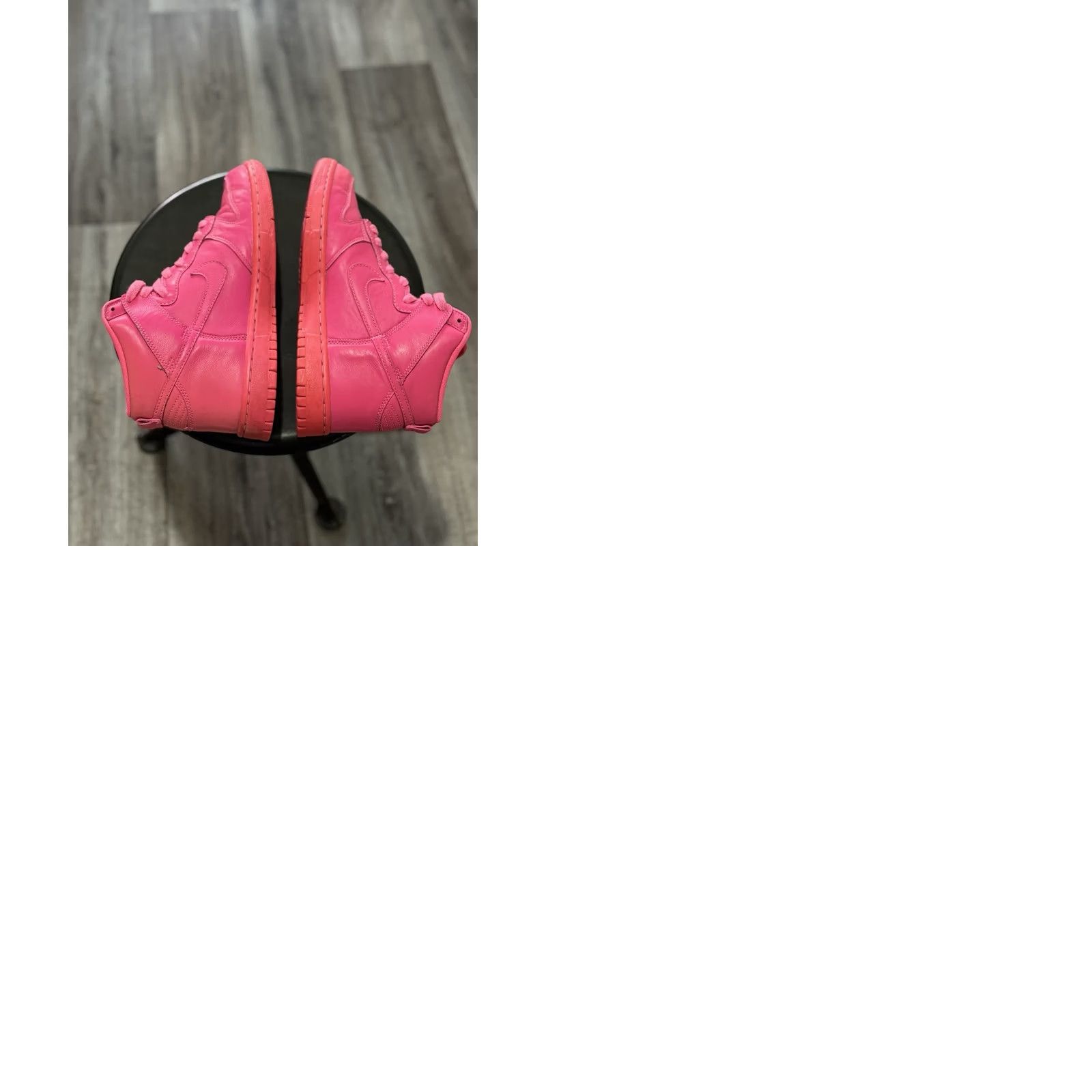 Nike VINTAGE Nike Dunk High Sneakers Pink Leather 1958 90s Womens Size 9 High-Top Leather Dunk High Nike Dunk High Limited Edition Cru Size US 9 / IT 39 - 10 Thumbnail