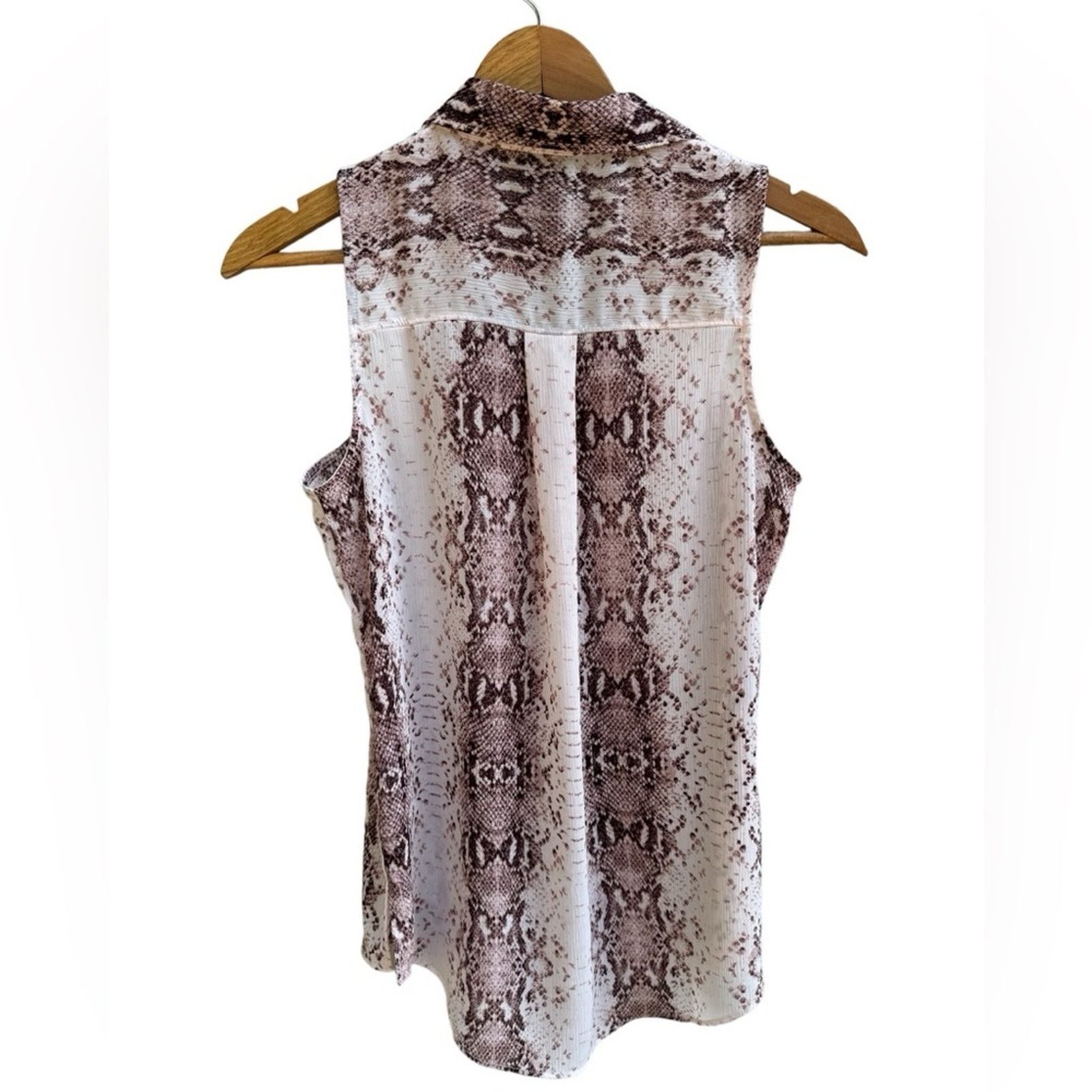 Rachel Zoe Rachel Zoe Sleeveless Collar Snakeskin Print Blouse Size XS Size XS / US 0-2 / IT 36-38 - 5 Thumbnail