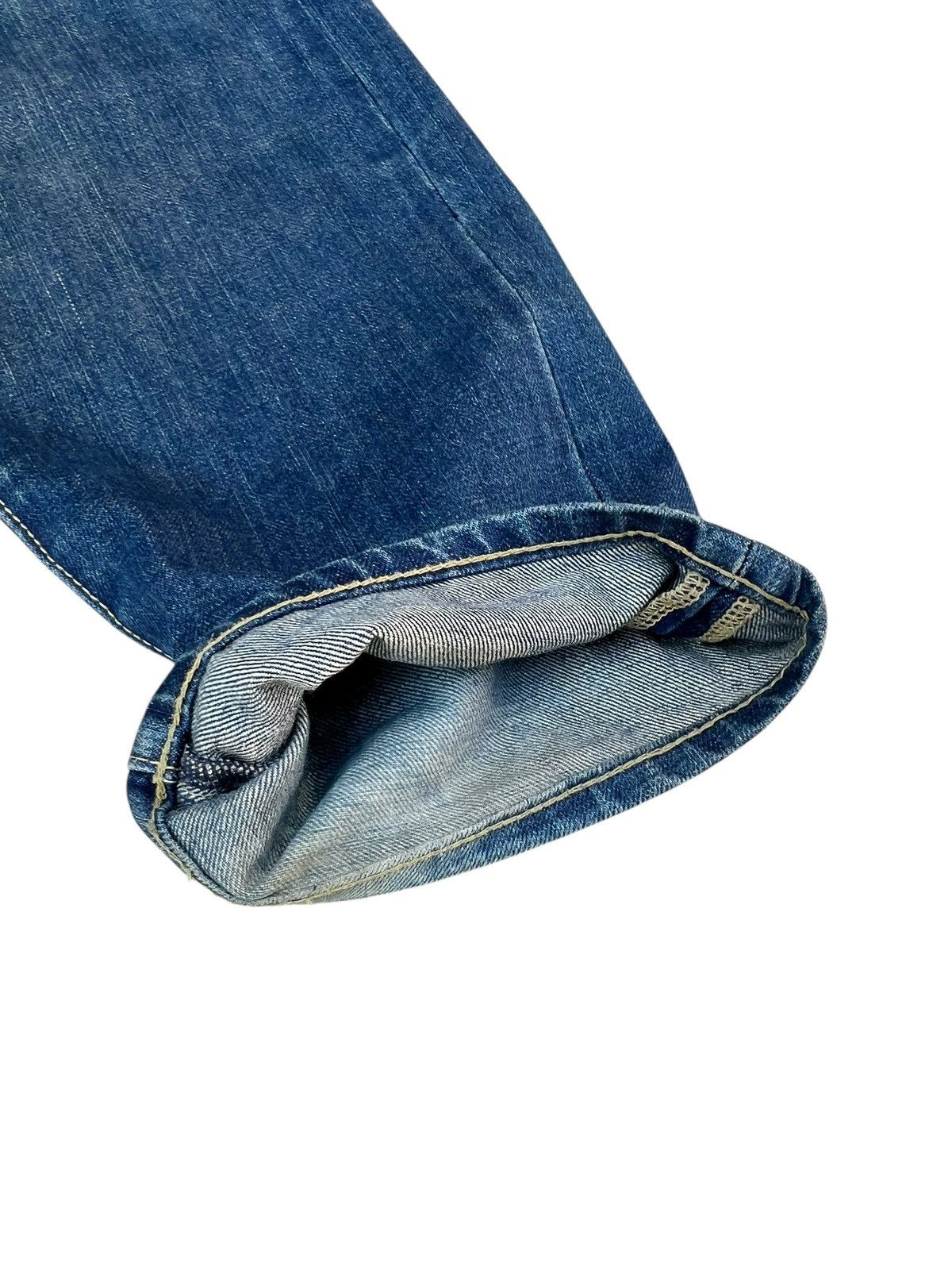 Le Grande Bleu (L.G.B.) Purple&Yellow Japan Dirty Mud Denim Straight Jeans Size US 32 / EU 48 - 12 Thumbnail