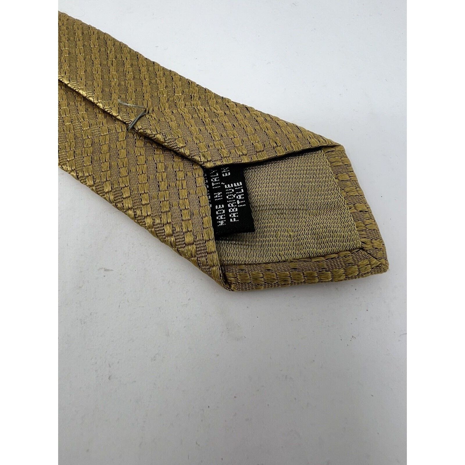 Vintage Dolce and Gabbana Cravatte Tie Gold Silk Blend Logo Italy Size ONE SIZE - 3 Thumbnail