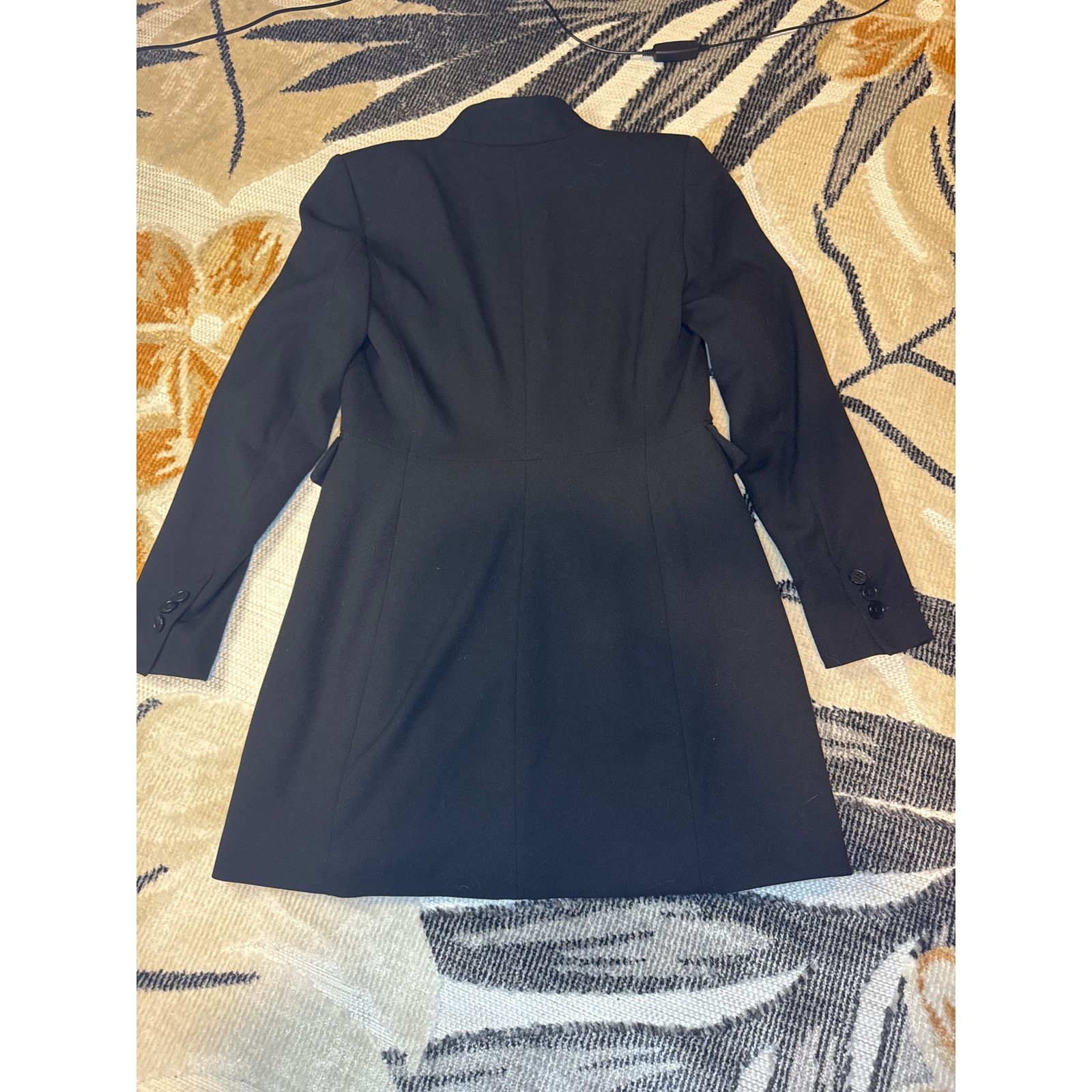 Zara Zara knee length blazer shoulder pads hook closure Size M / US 6-8 / IT 42-44 - 5 Thumbnail