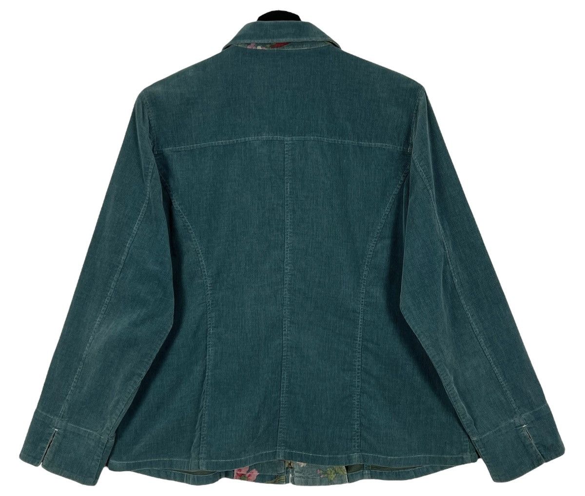 Longchamp 90s Vintage Longchamp Corduroy Zipper Shirt Size M / US 6-8 / IT 42-44 - 2 Thumbnail