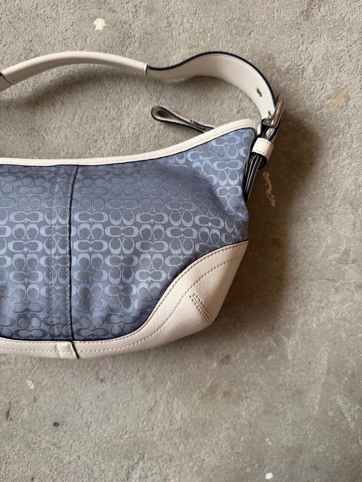 Coach Coach Signature Mini Sufflette Shoulder Bag Blue/White Size ONE SIZE - 7 Thumbnail