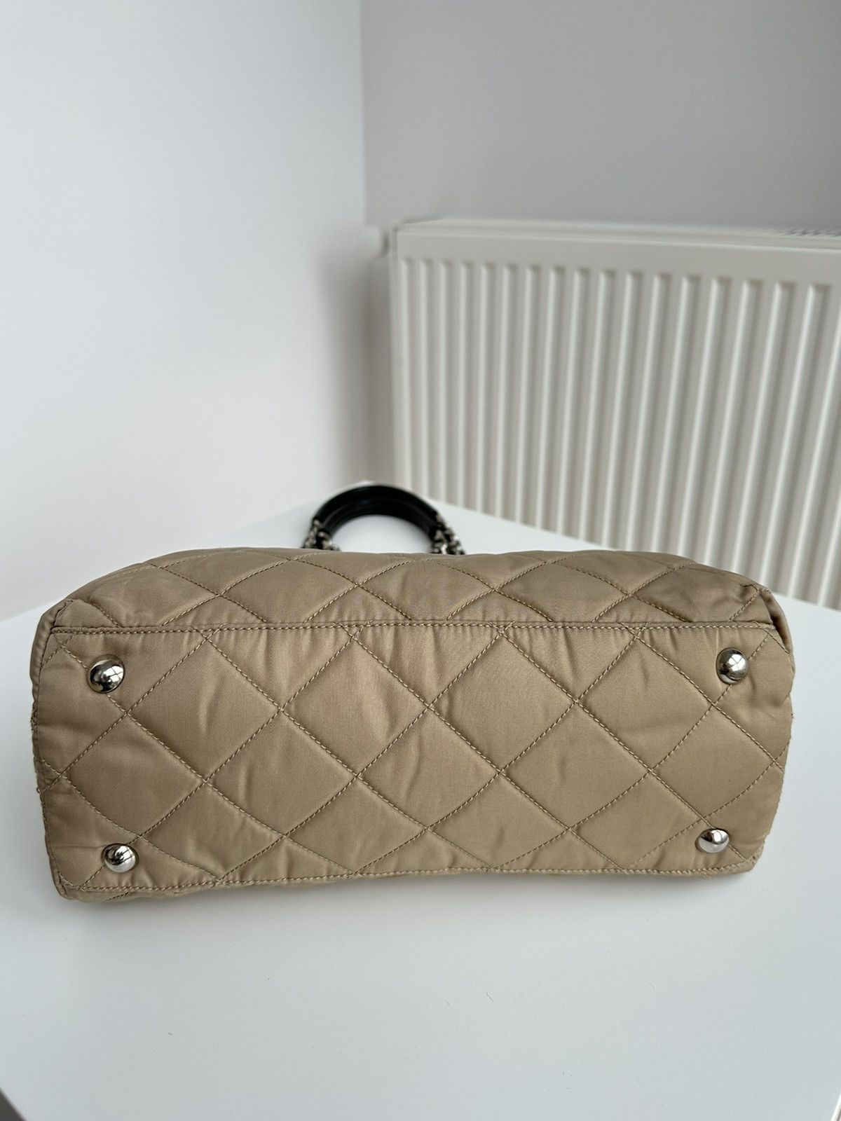 Prada Prada Quilted Chain Shoulder Bag Nylon Beige Tessuto bag Size ONE SIZE - 9 Thumbnail