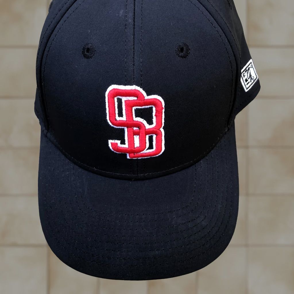 Vintage THE GAME Santa Barbara College Vaqueros Fitted Hat Men's SMALL Black Embroidered Size ONE SIZE - 1 Thumbnail