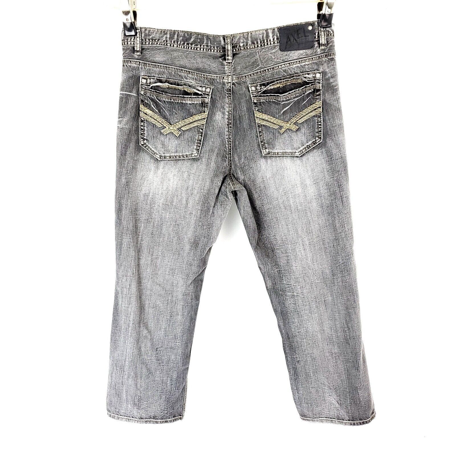 Designer TK Axel Jeans Cotton Denim Gray Mid Rise 39/30 Stone Washed Size US 39 - 6 Thumbnail