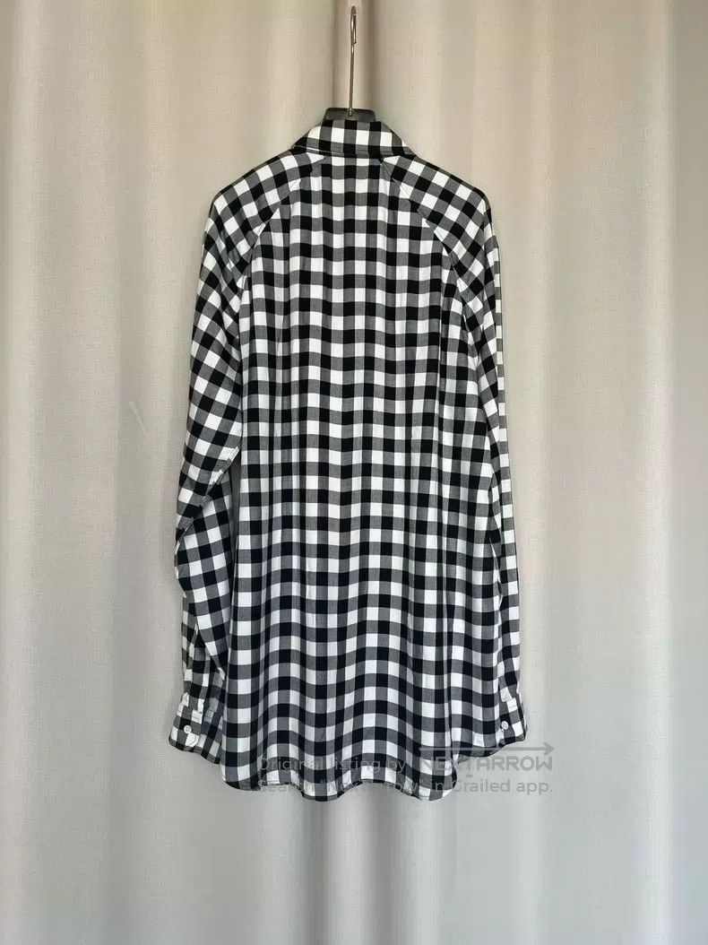 Balenciaga Balenciaga Black and White Plaid Long Sleeve Shirt Dress Size XS / US 0-2 / IT 36-38 - 2 Thumbnail