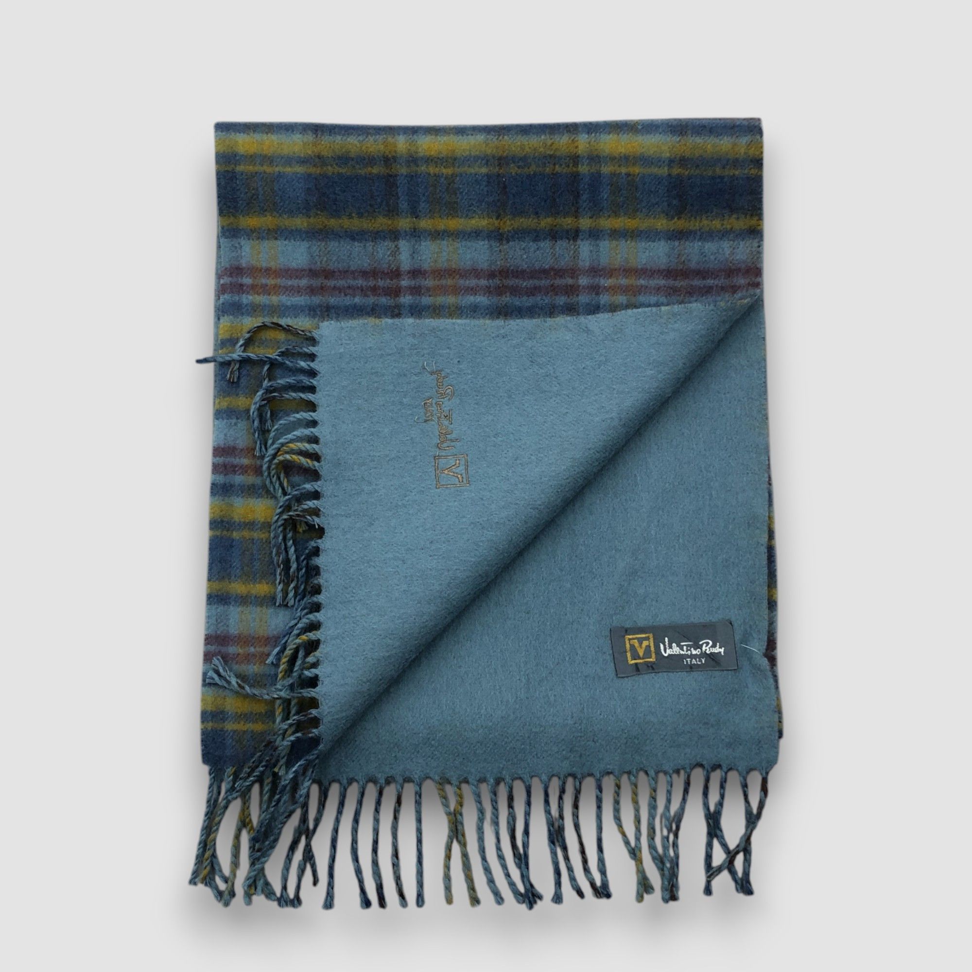 Japanese Brand Vintage Valentino Rudy Scarf Muffler Wool Cashmere Scarves Size ONE SIZE - 4 Thumbnail