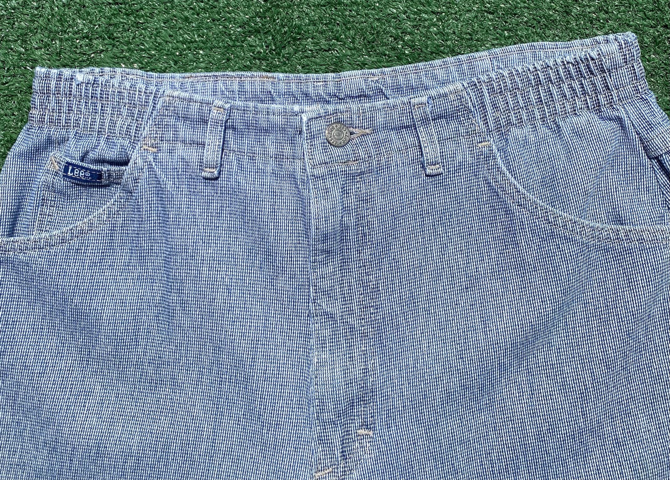 Lee 80’s Lee Gingham Denim Shorts Women’s SZ 32” Waist Size 32" / US 10 / IT 46 - 2 Thumbnail