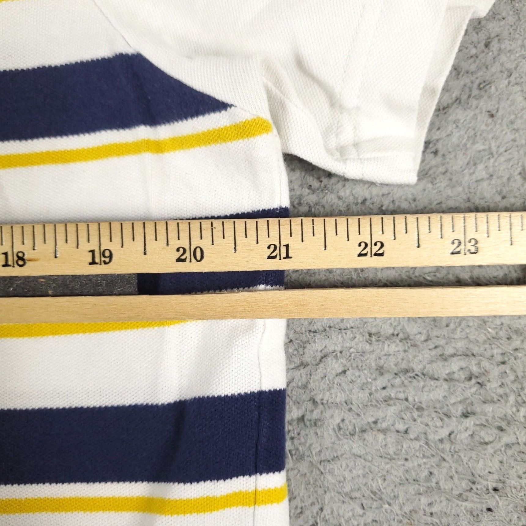 Puma PUMA Polo Shirt Adult Large Blue Striped Cotton Short Sleeve Mens Size US L / EU 52-54 / 3 - 7 Thumbnail