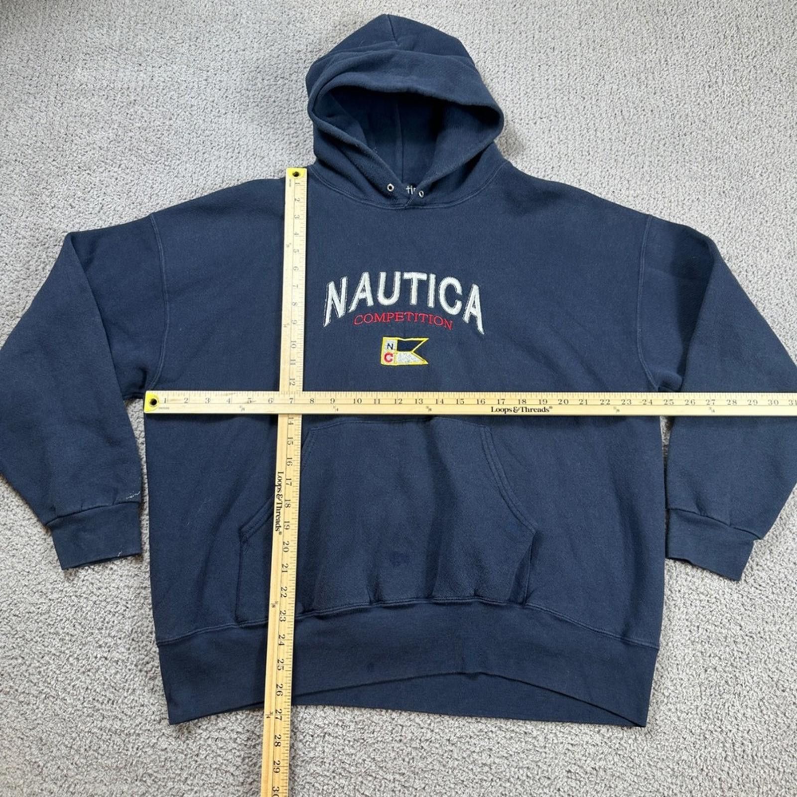 Nautica Vintage Nautica Competition Hoodie Pullover Made in USA Size US XL / EU 56 / 4 - 2 Thumbnail